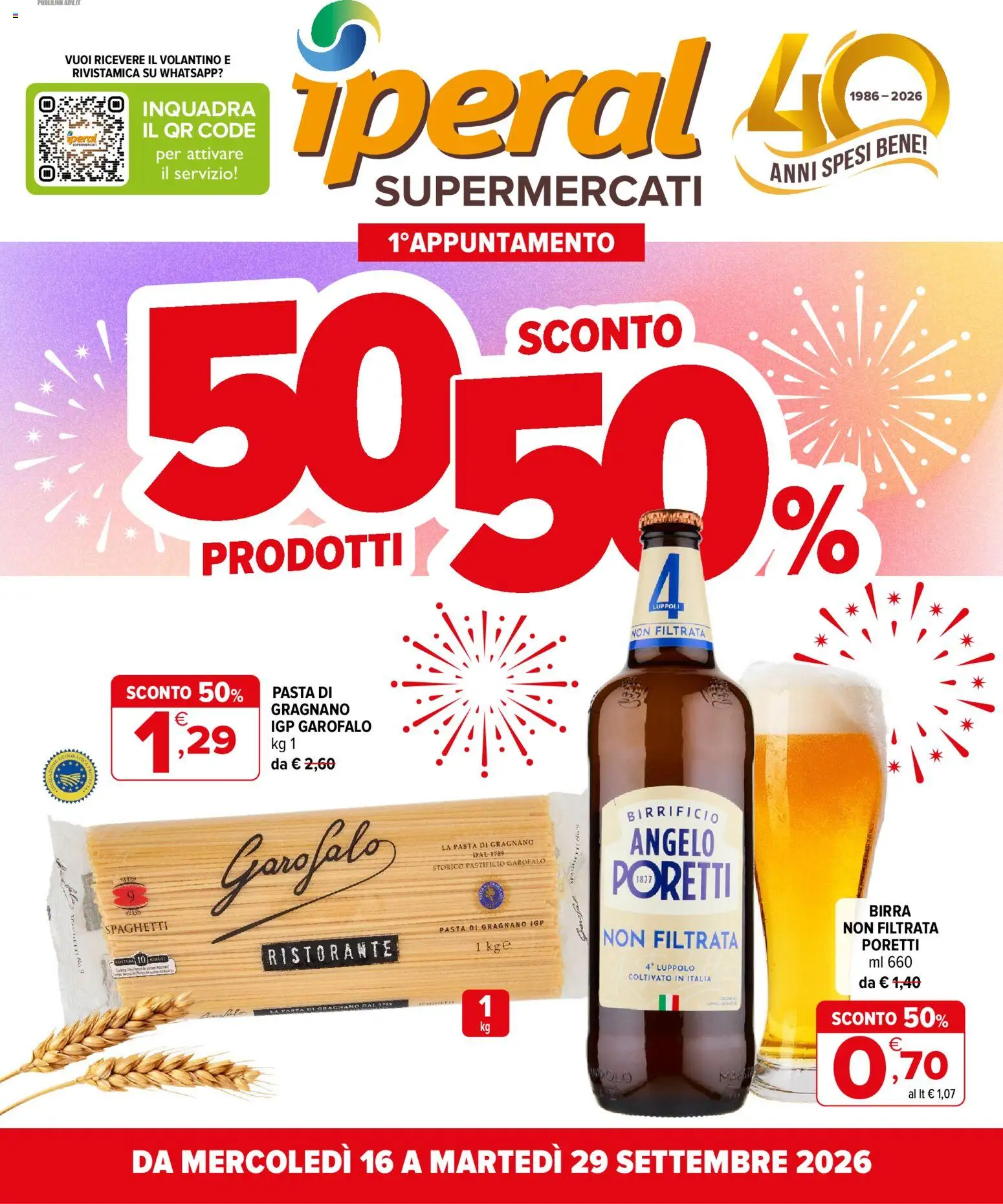 Iperal volantino - pagina 1 - valido dal 16/09/2026