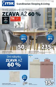 JYSK leták platný od 21.10.2026