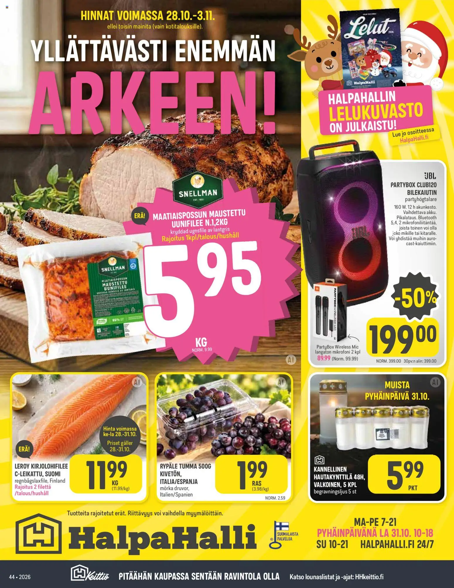 Halpa Halli tarjoukset - sivu 1- voimassa alkaen 28/10/2026