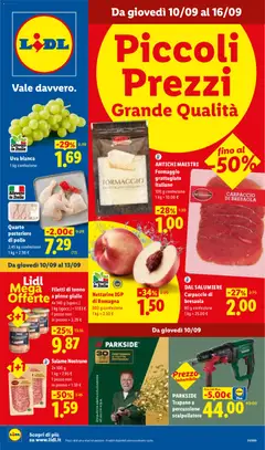 Anteprima Lidl volantino valida dal 10/09/2026