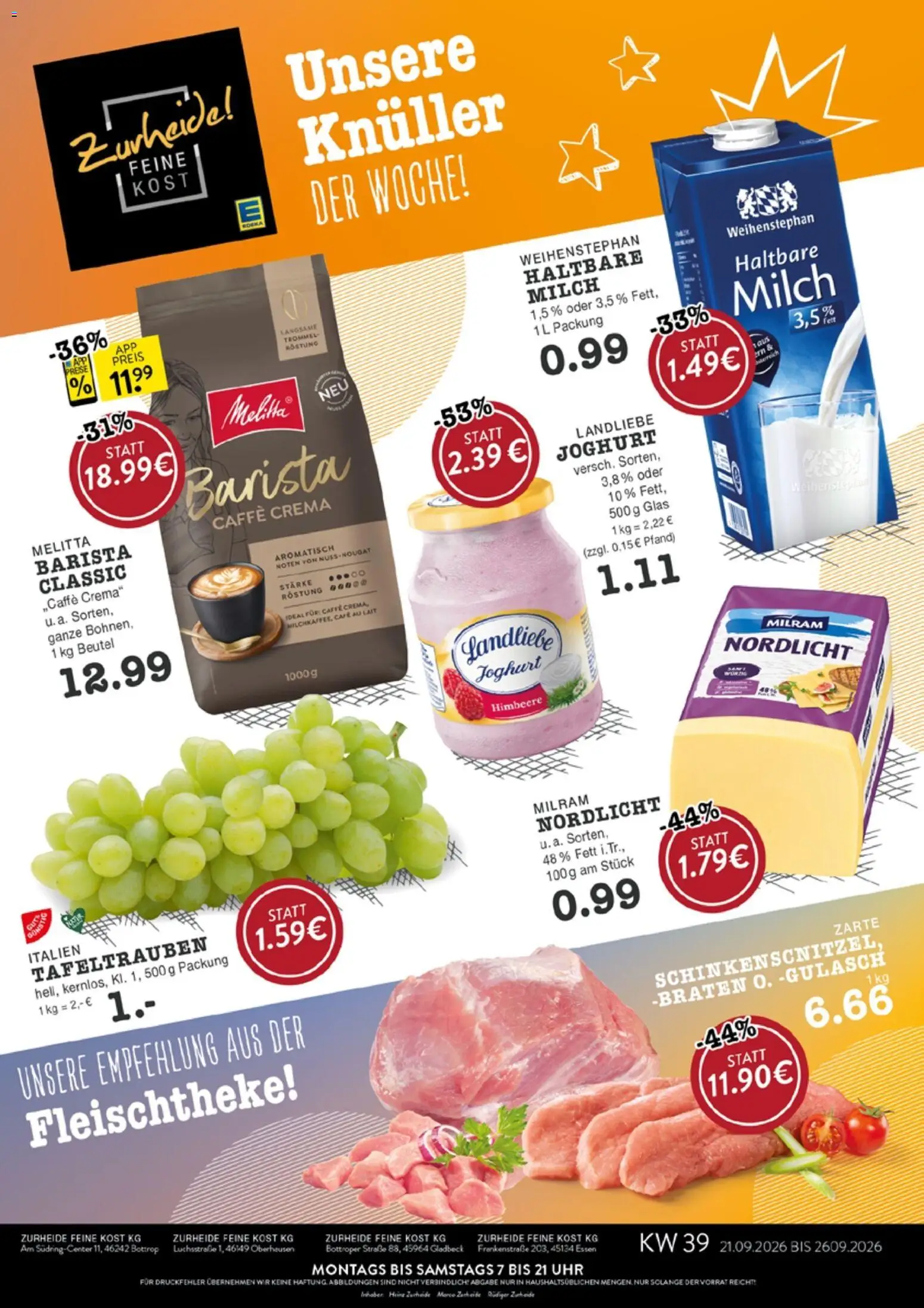 Edeka Zurheide Prospekt - Seite 1 - gültig ab 21.09.2026