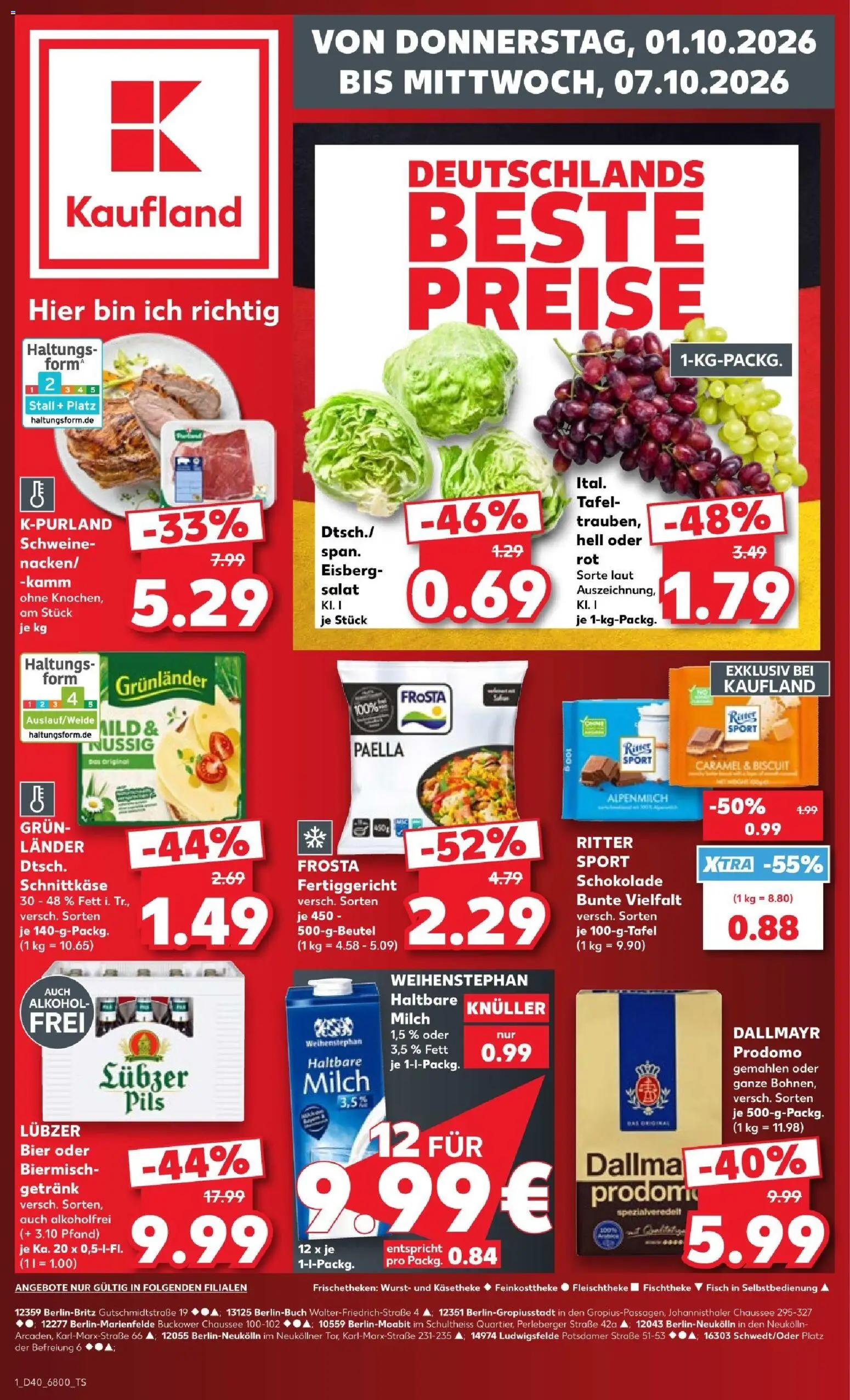 Kaufland Prospekt - Seite 1 - gültig ab 01.10.2026