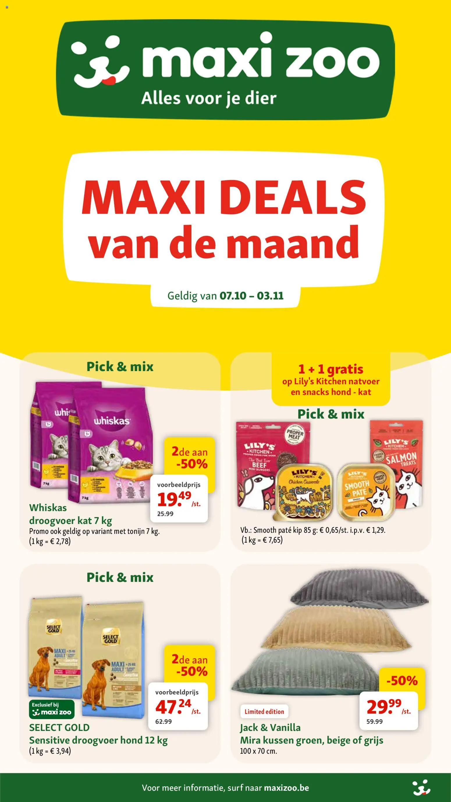Maxi Zoo folder - pagina 1- geldig vanaf 07/10/2026