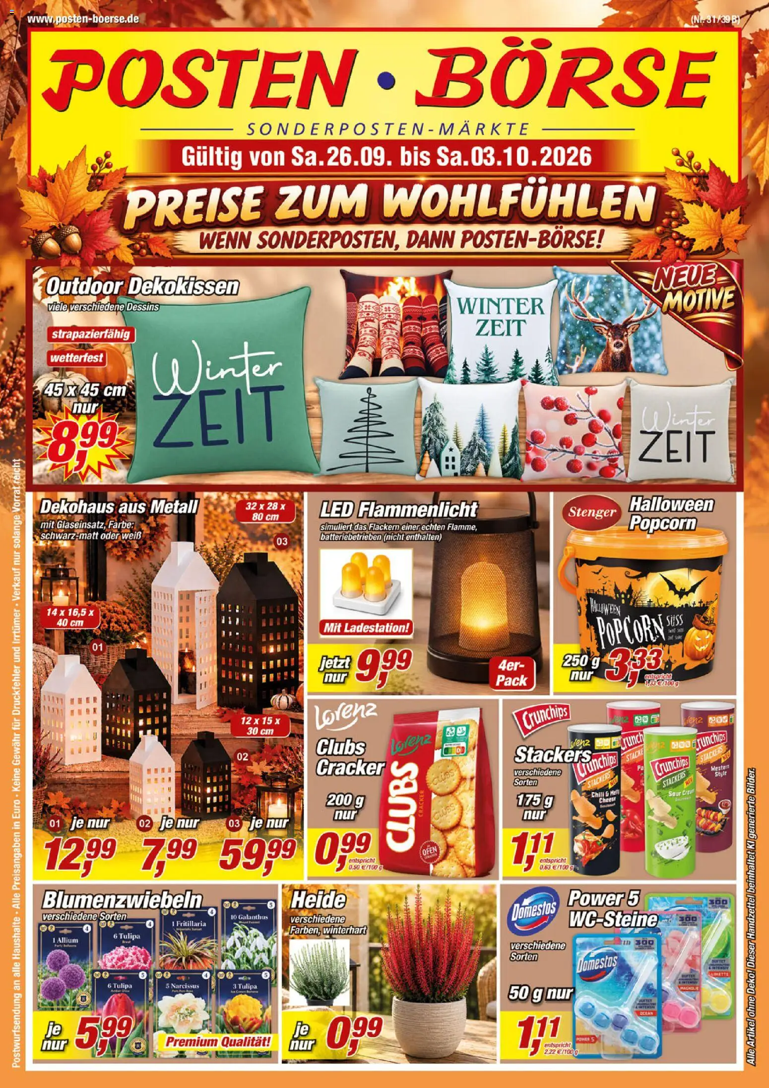 Posten Börse Prospekt - Seite 1 - gültig ab 26.09.2026
