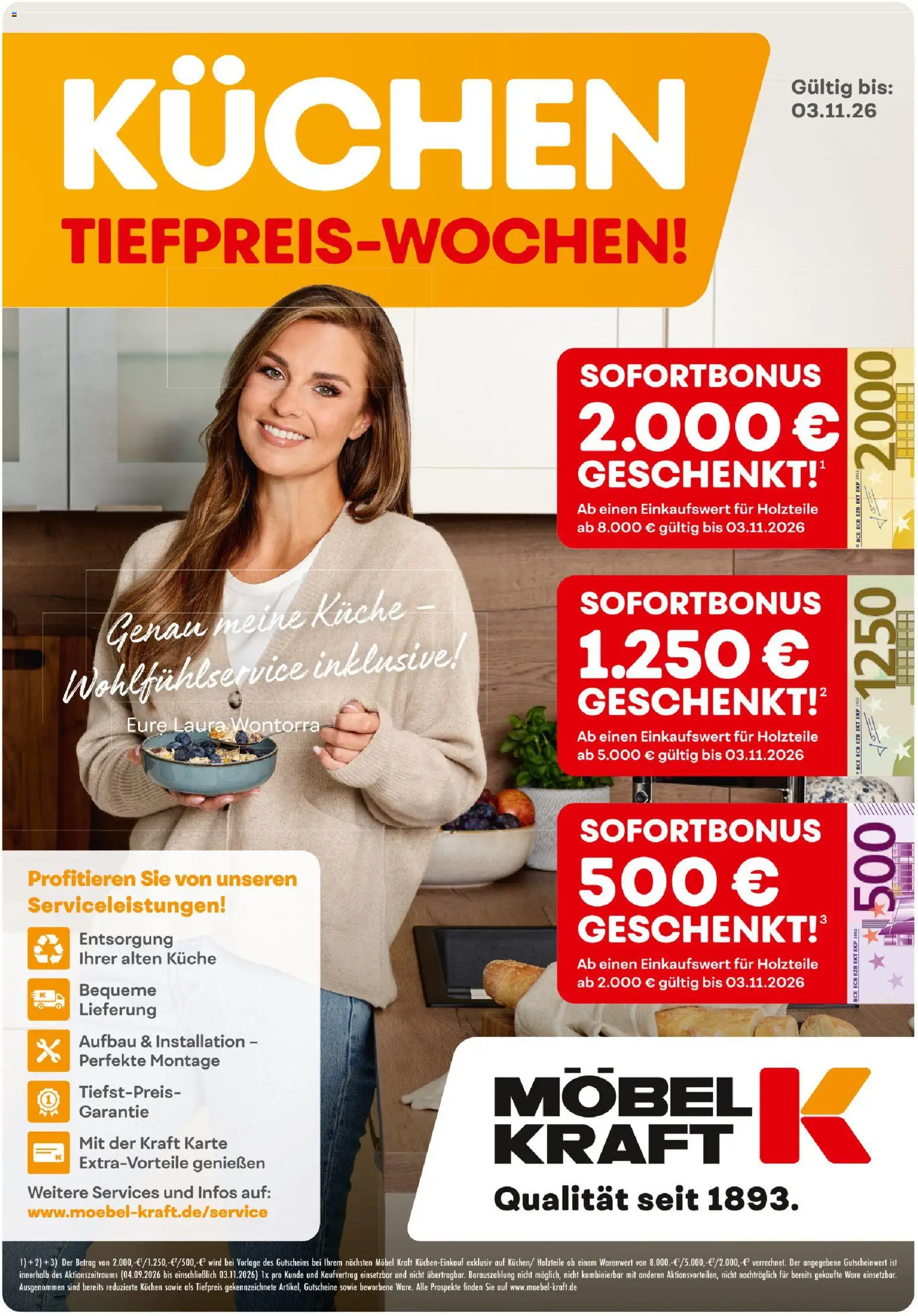 Möbel Kraft  Küchen Tiefpreis-Wochen - Seite 1 - gültig ab 04.09.2026