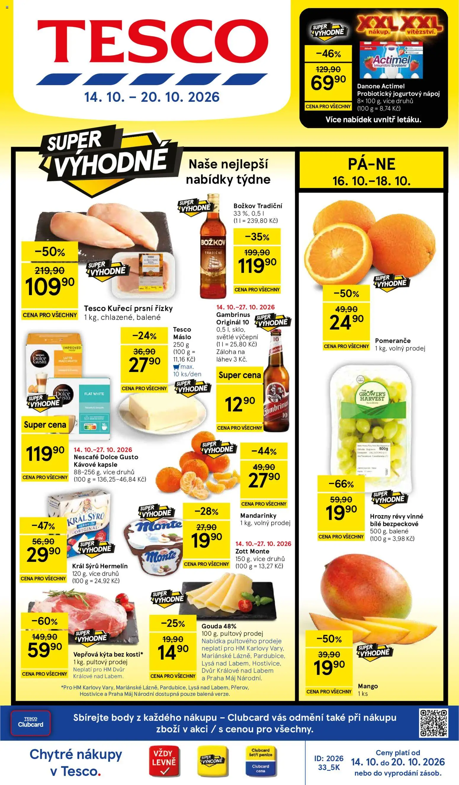 Tesco leták - Hypermarket - strana 1- platný od 14.10.2026