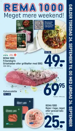 Forhåndsvisning Rema 1000 - Uge 39 Indstik - Meget mere weekend gyldig fra 24/09/2026
