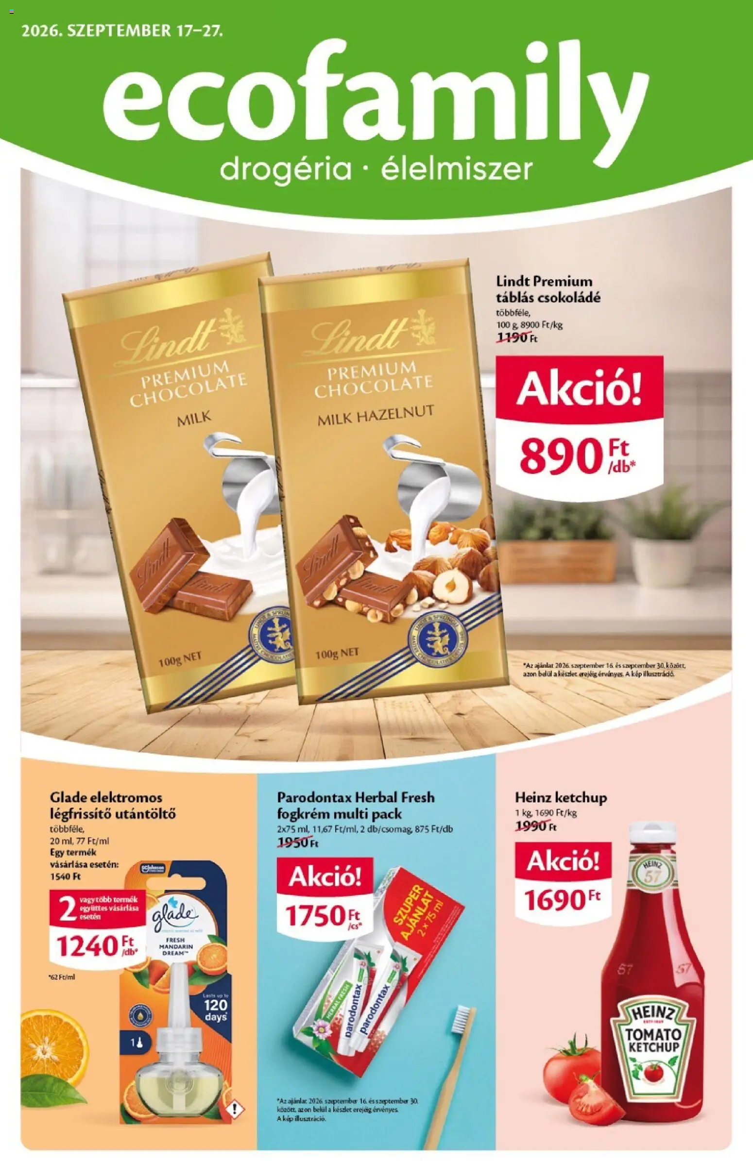 Ecofamily akciós újság - 1oldal - érvényes 2026.09.17.-tól