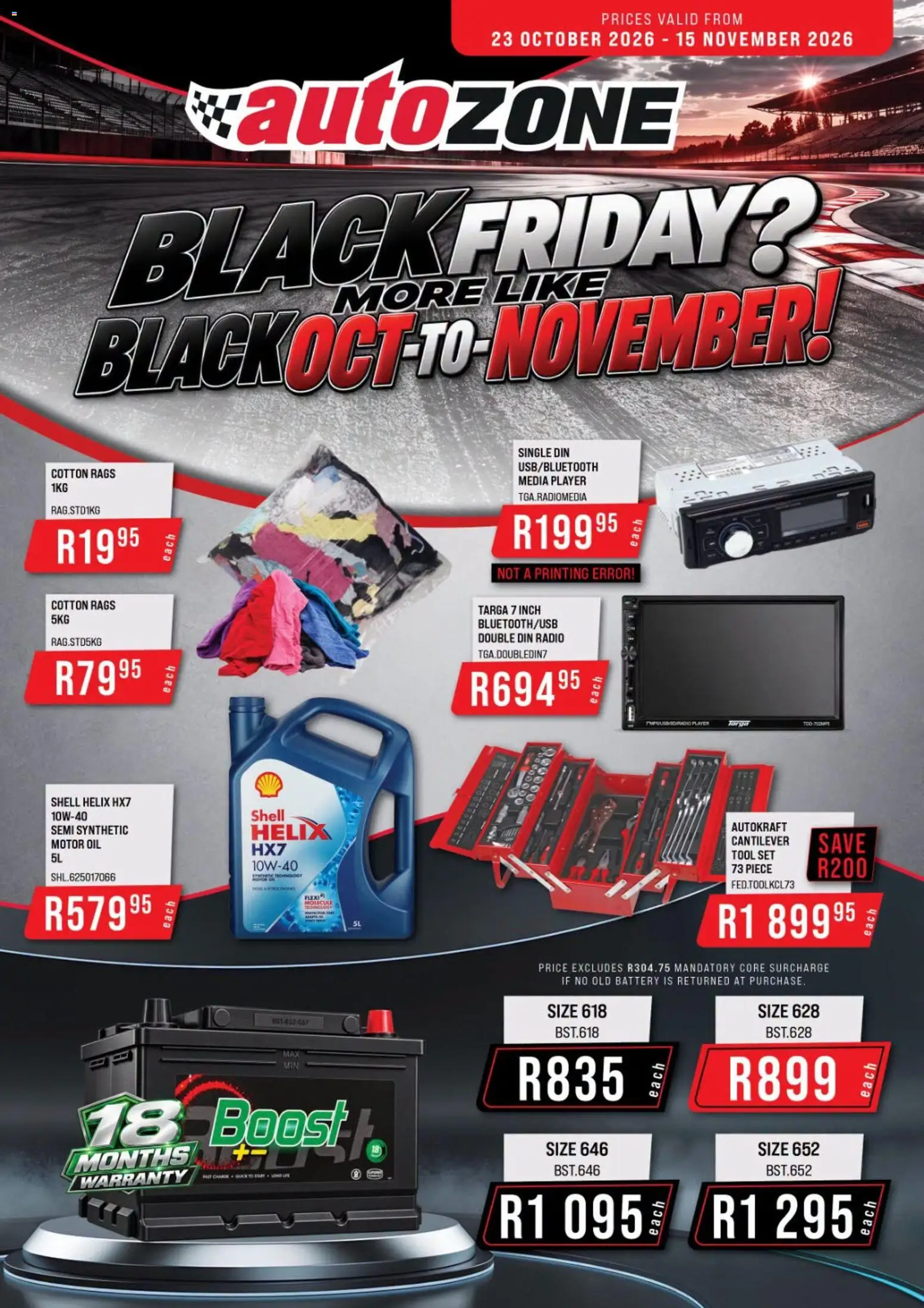 AutoZone Black Friday - page 1- valid from 23/10/2026