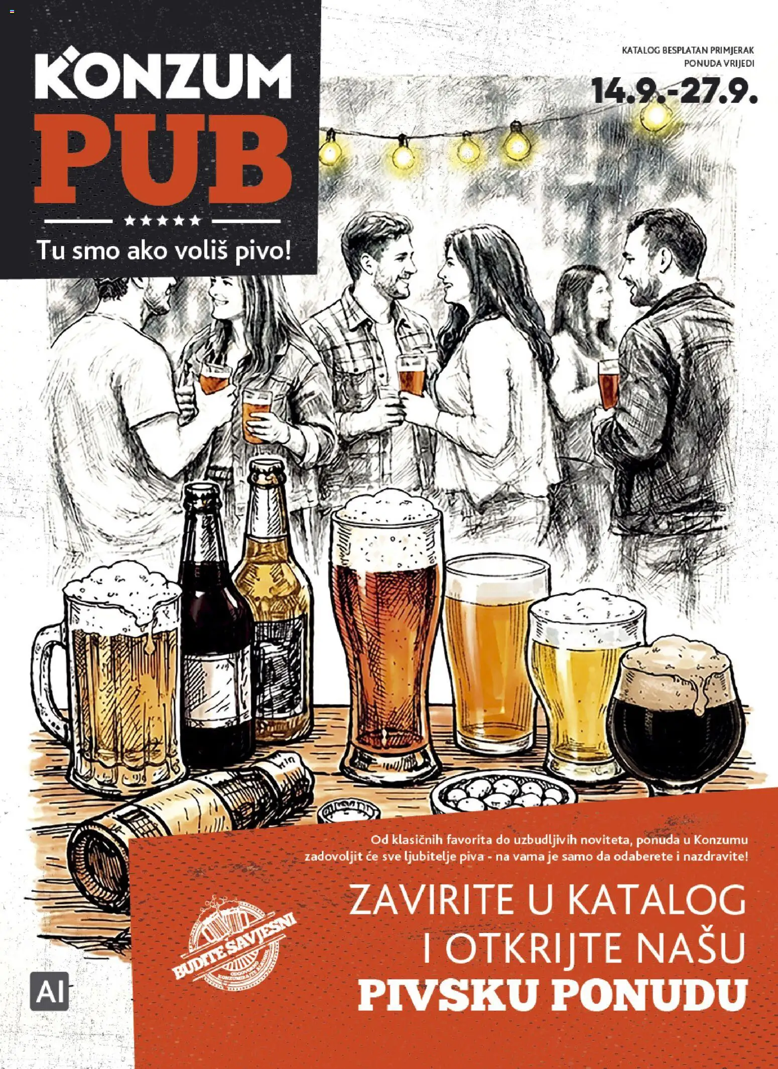 Konzum HR Tematski katalog Pub - 1oldal - érvényes 2026.09.14.-tól