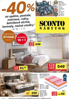 Sconto nábytok leták platný od 14.10.2026