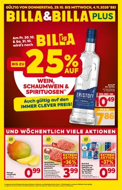 Vorschau Billa Flugblatt gültig ab 29.10.2026