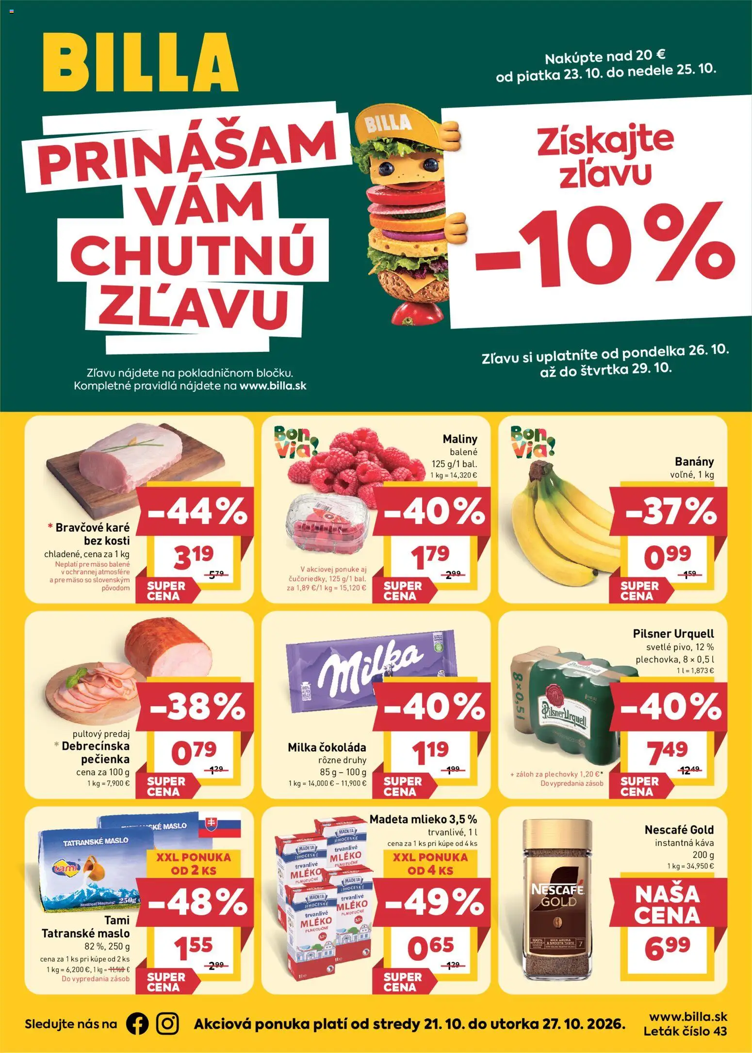Billa leták - strana 1- platný od 21.10.2026