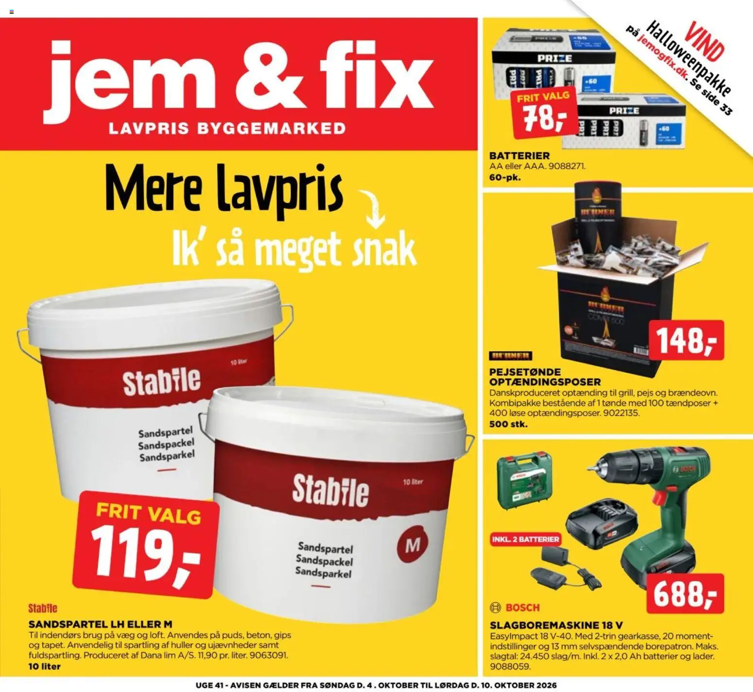 Jem & fix - Tibudsavis uge 41 - side 1- gyldig fra 04/10/2026