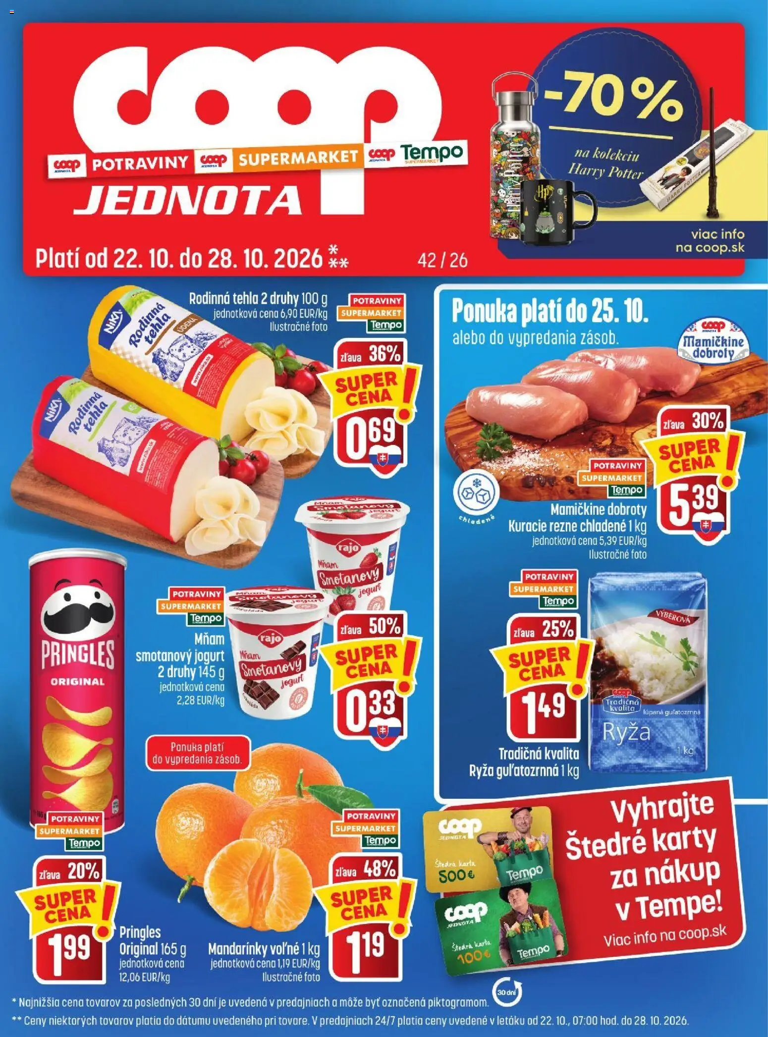 COOP Jednota leták - strana 1- platný od 22.10.2026