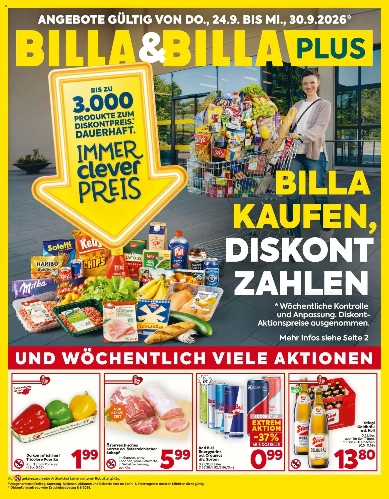 Billa Flugblatt - Seite 1- gültig ab 24.09.2026