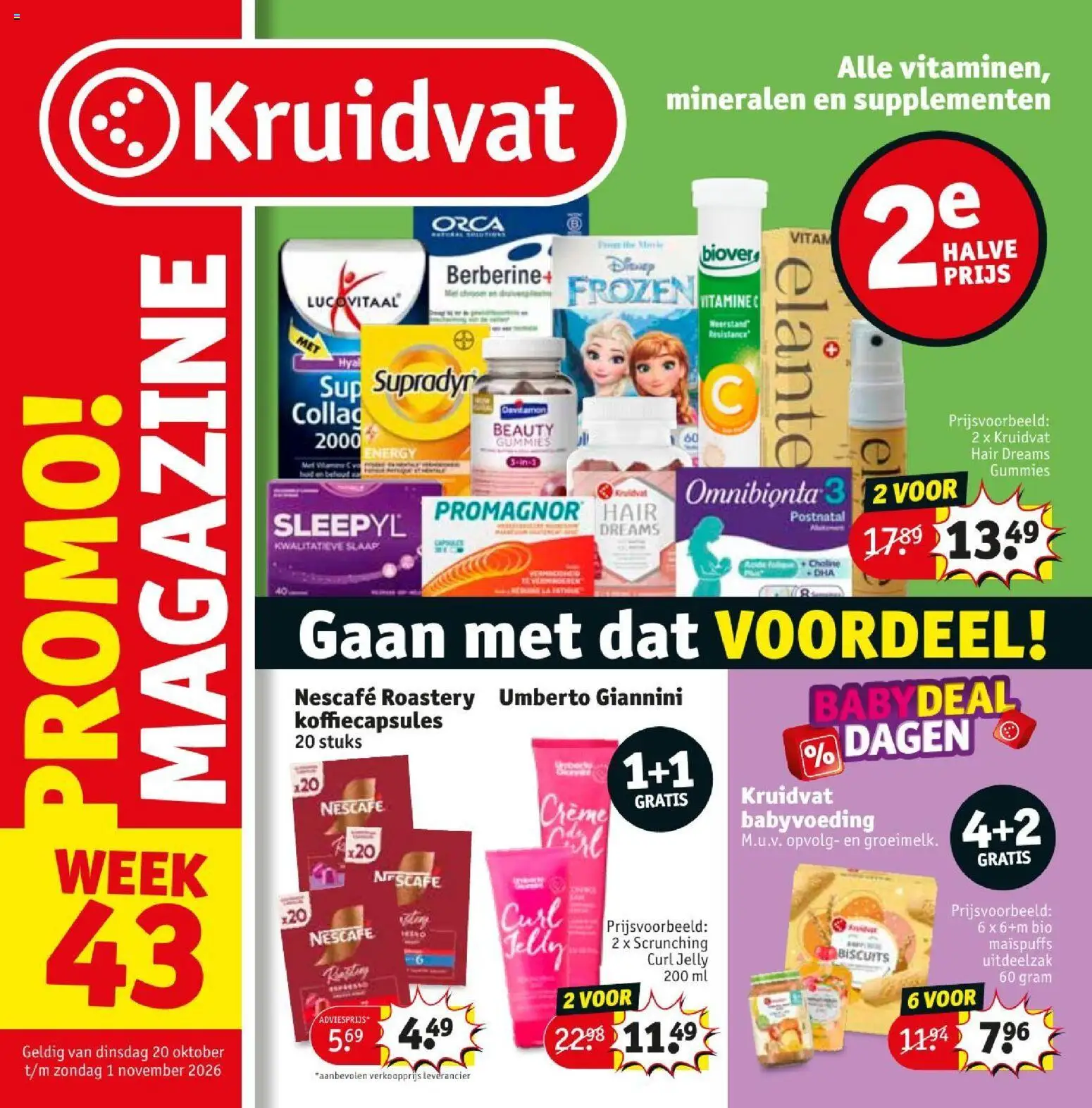Kruidvat folder week 43 - pagina 1- geldig vanaf 20/10/2026