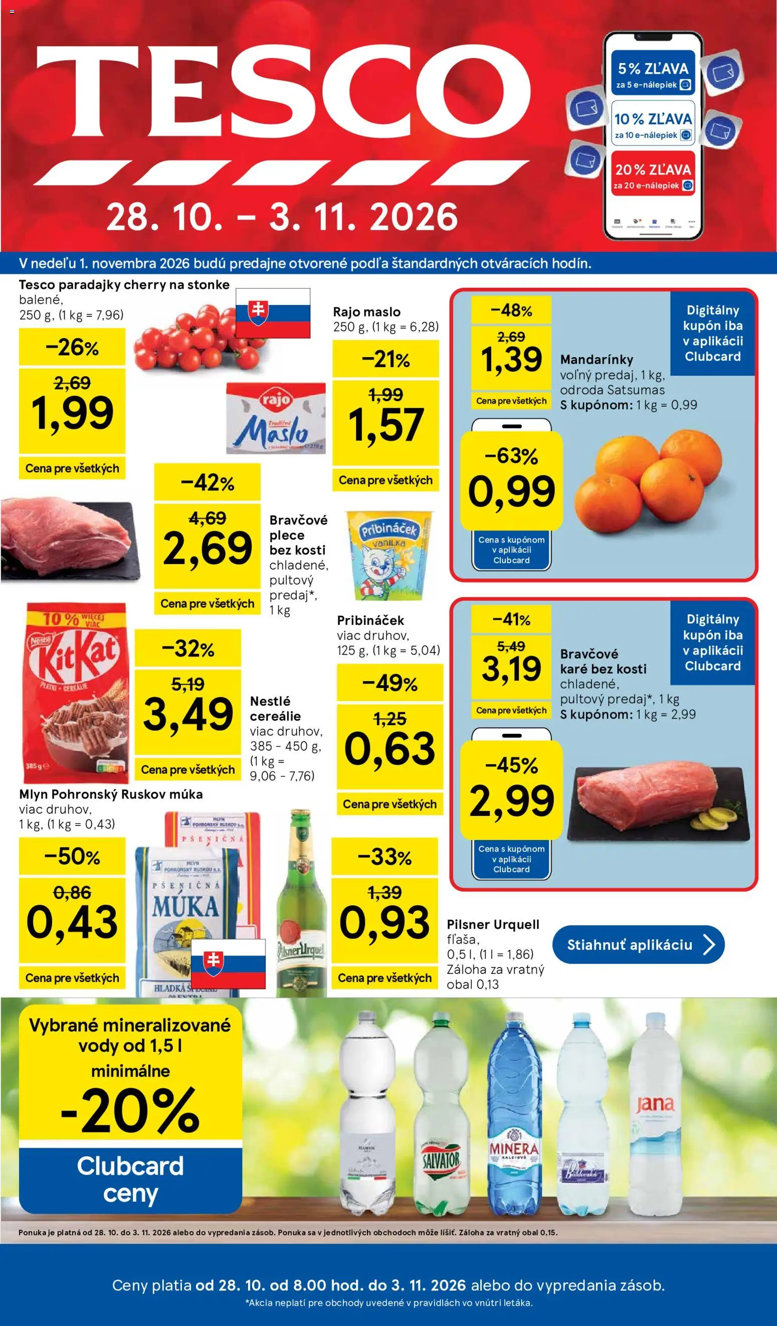 Tesco Hypermarket - leták - strana 1- platný od 28.10.2026
