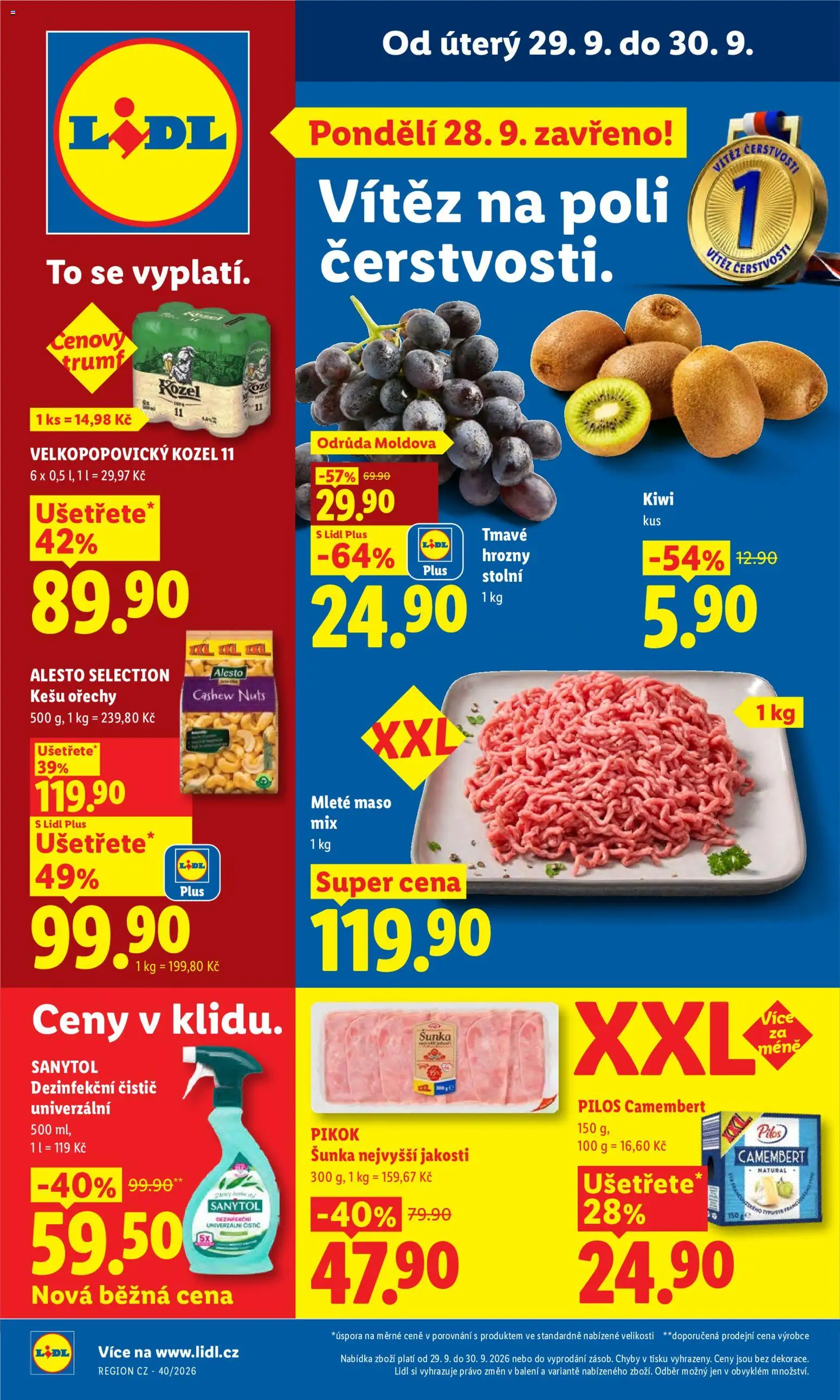 Lidl leták - strana 1- platný od 29.09.2026