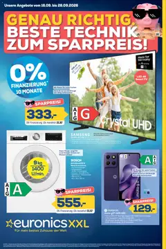 Vorschau Euronics Prospekt gültig ab 16.09.2026