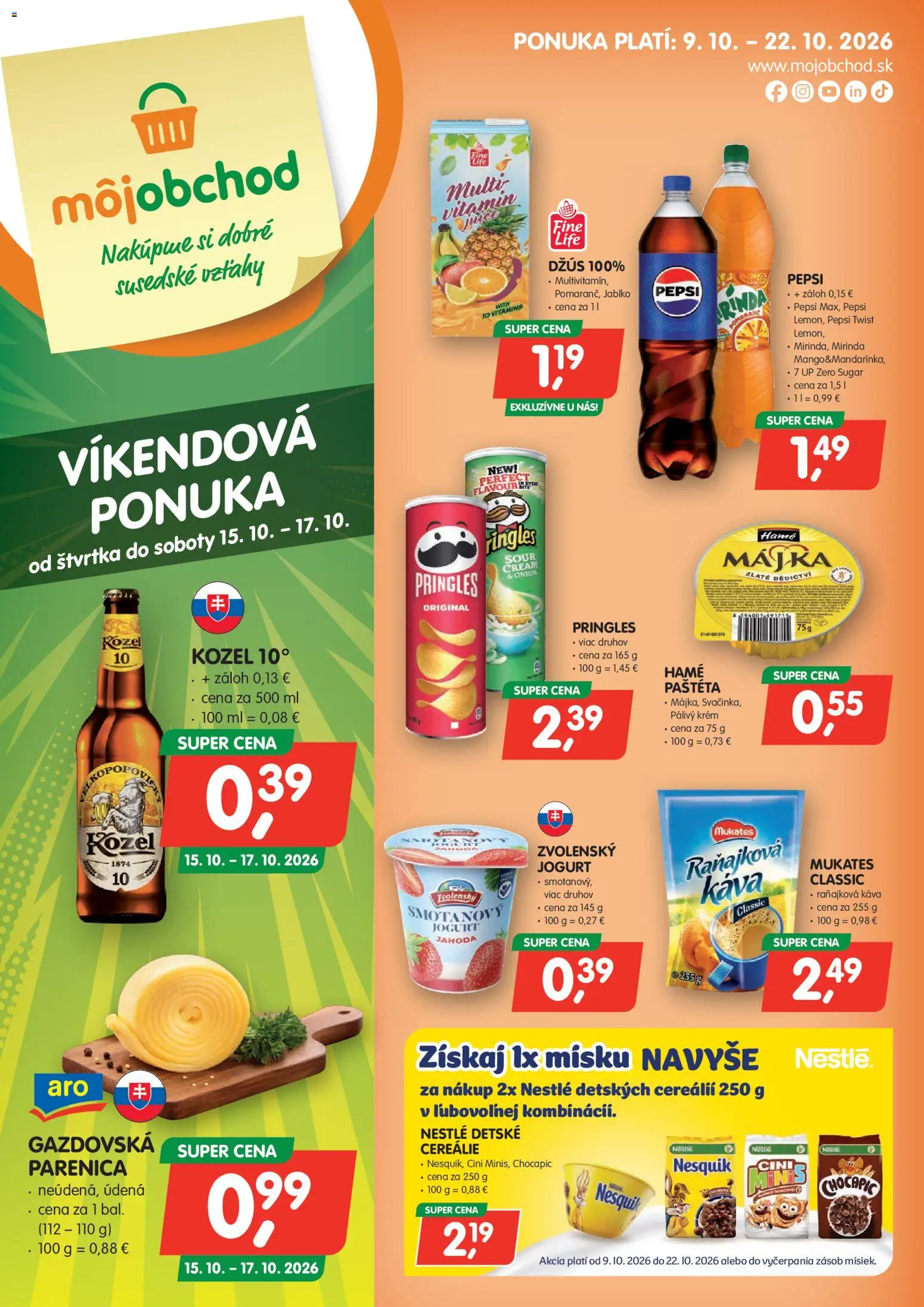 Môj obchod leták - strana 1- platný od 09.10.2026