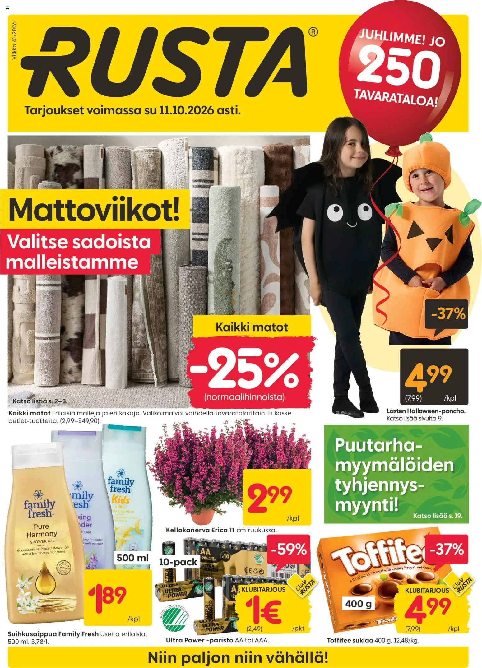 Rusta tarjoukset - sivu 1- voimassa alkaen 05/10/2026