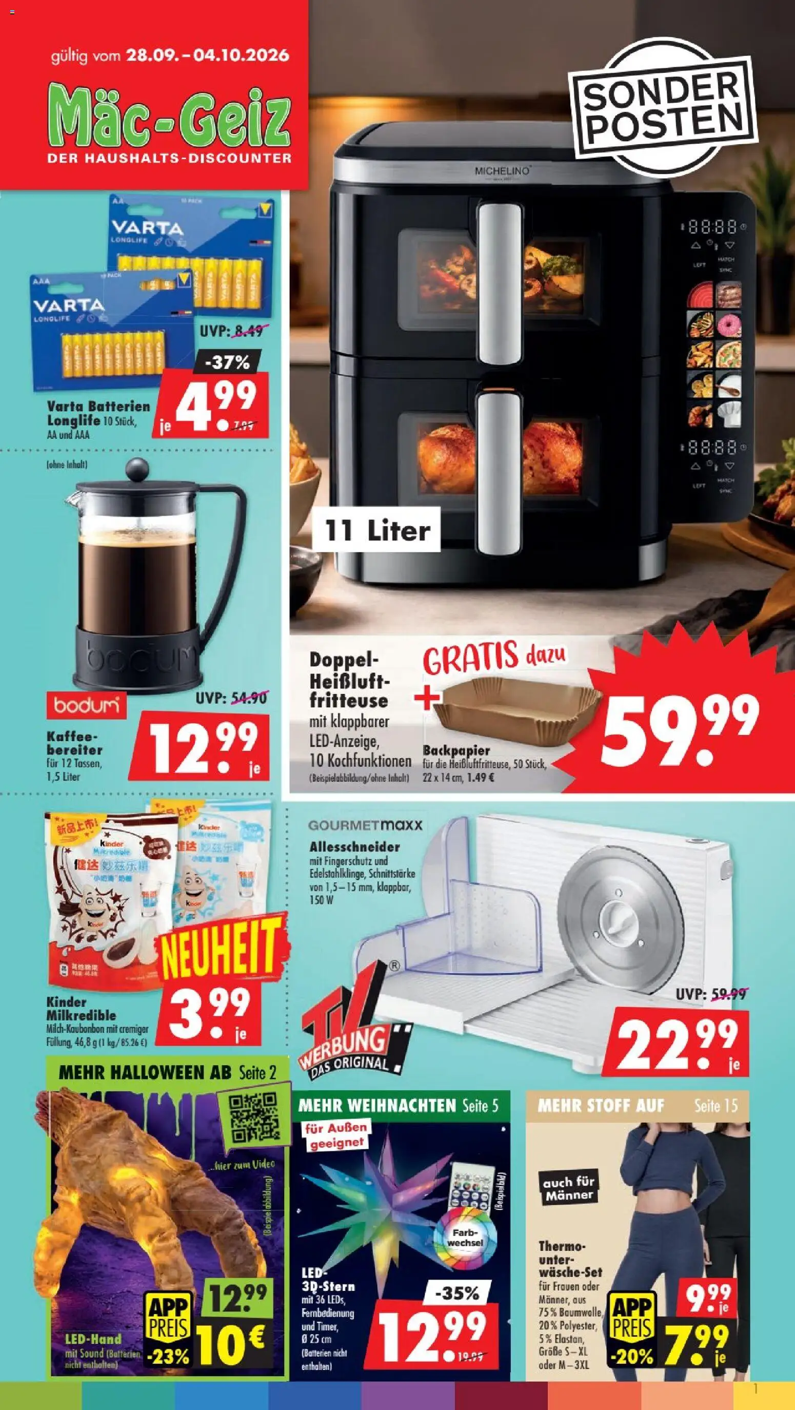 Mäc Geiz Prospekt - Seite 1 - gültig ab 28.09.2026