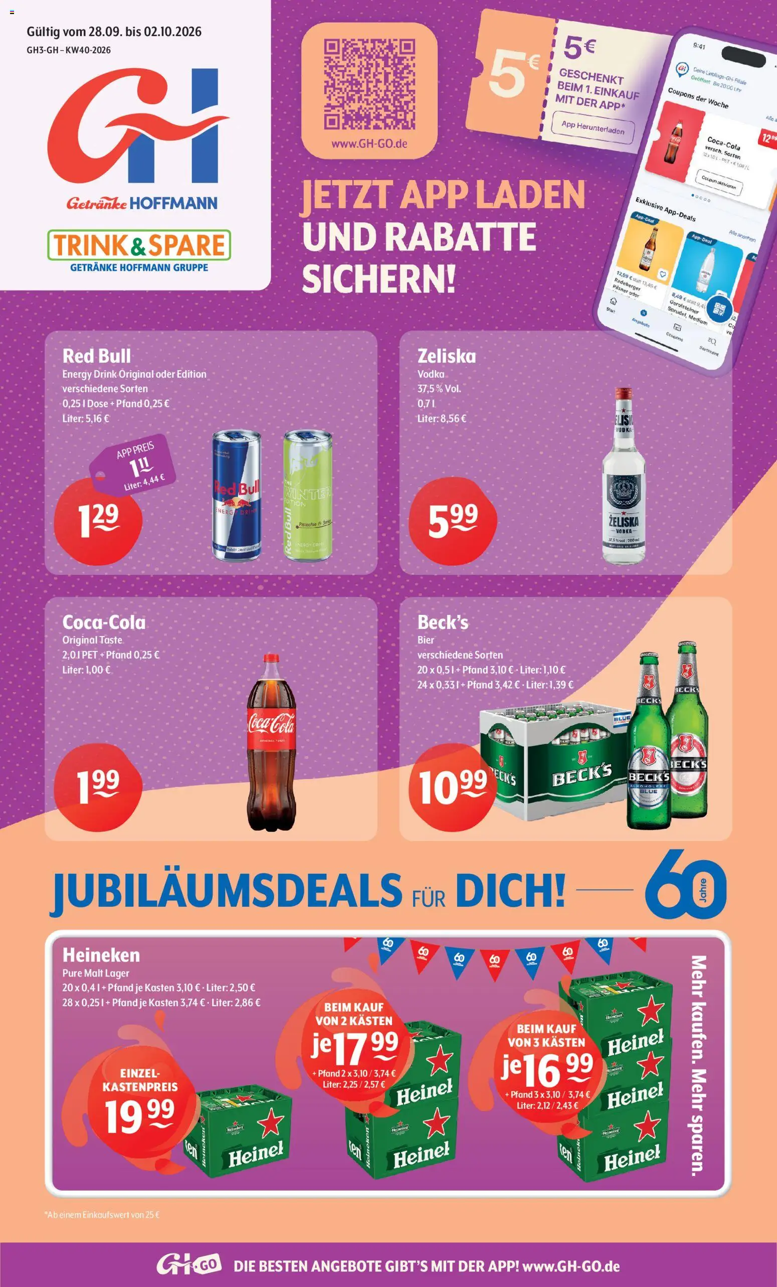 Trink und Spare Prospekt - Seite 1 - gültig ab 28.09.2026