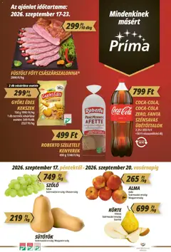 Előnézet CBA Príma akciós újság érvényes 2026.09.17.-tól