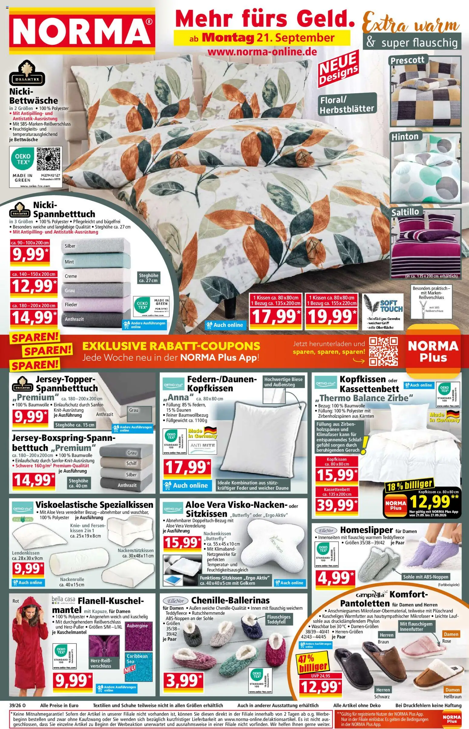 Norma Prospekt - Seite 1 - gültig ab 21.09.2026