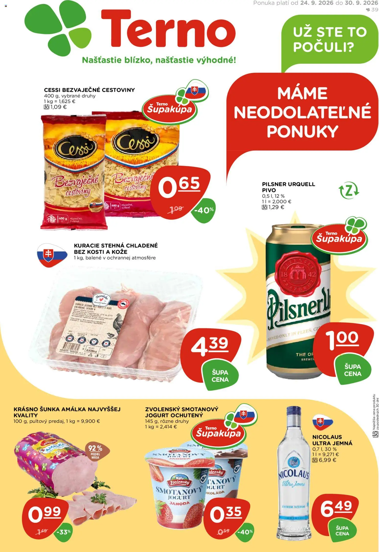 Terno leták - strana 1- platný od 24.09.2026