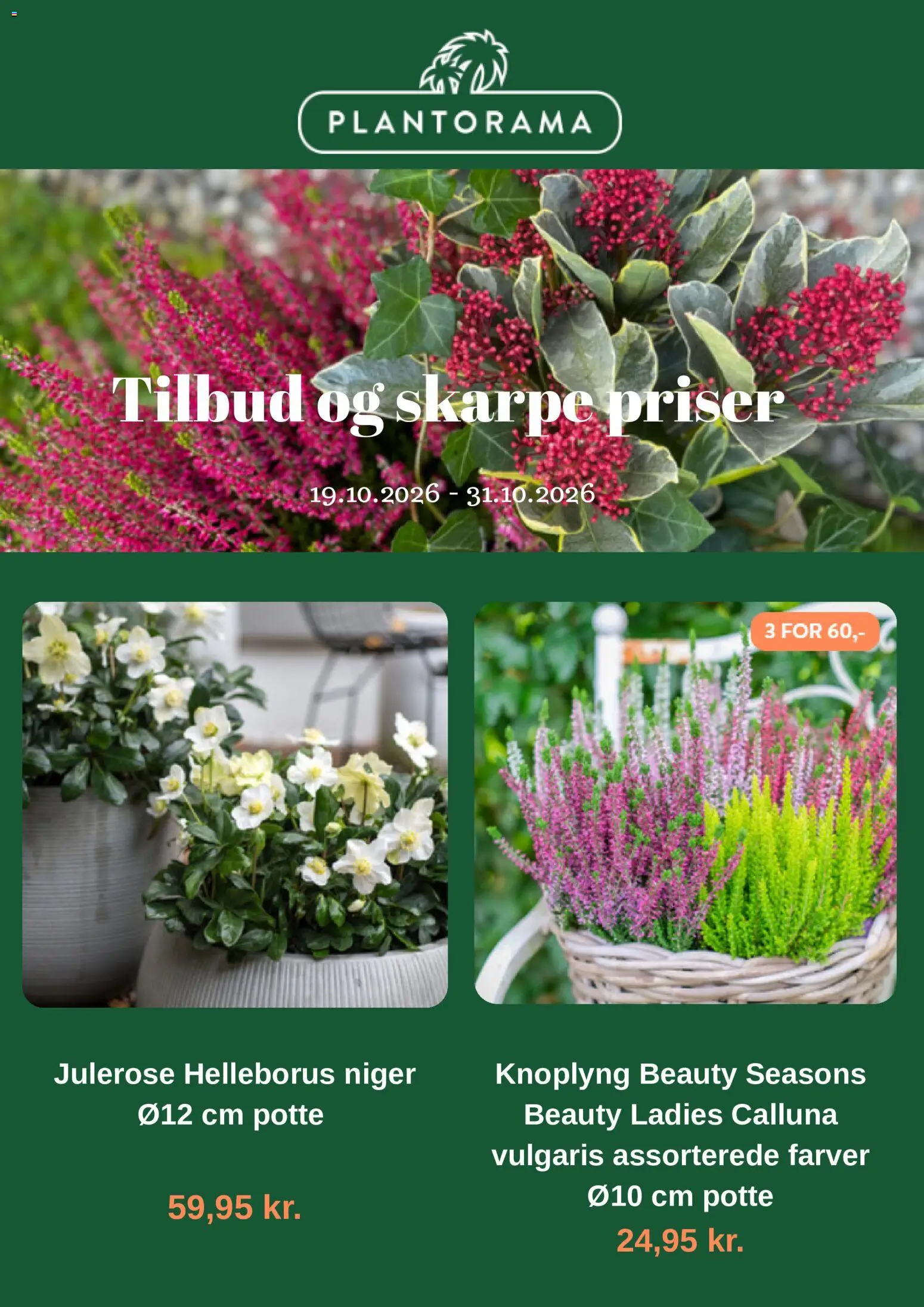 Plantorama - Tilbudsavis - side 1- gyldig fra 19/10/2026
