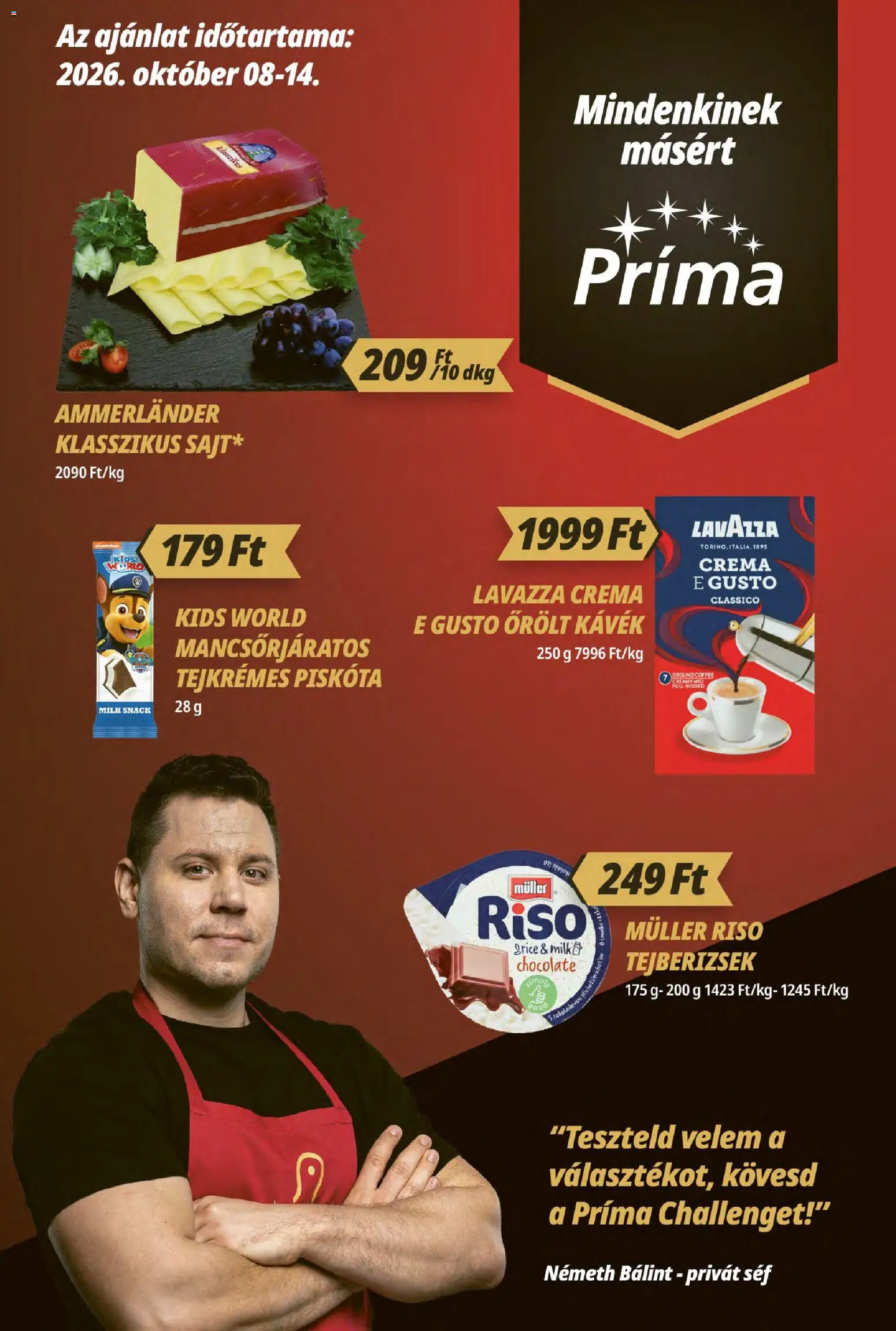 CBA Príma akciós újság - 1oldal - érvényes 2026.10.08.-tól