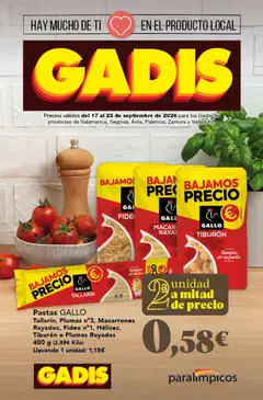 Vista previa del folleto Gadis Folleto válido desde 17/09/2026