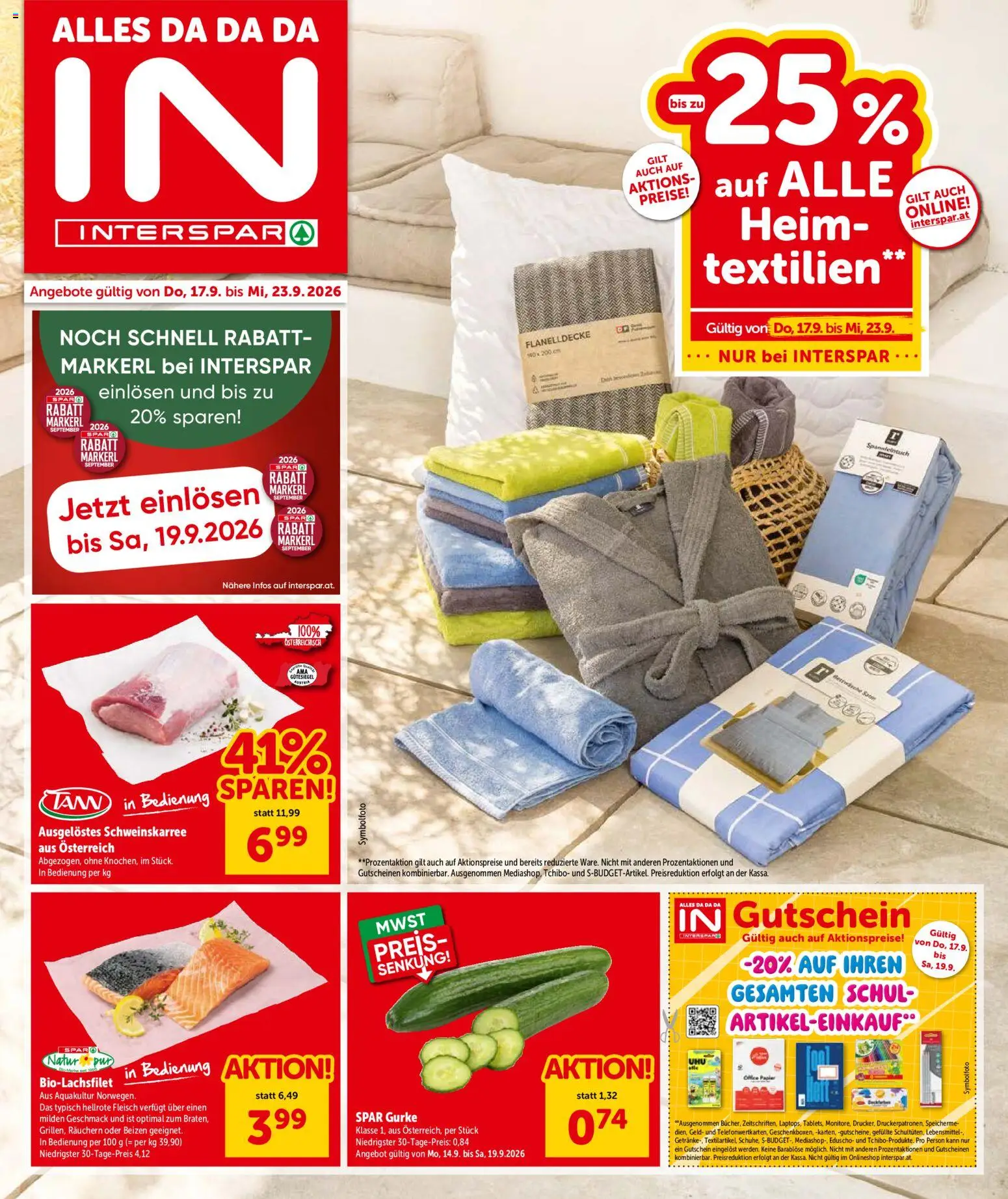 Interspar - Flugblatt - Seite 1- gültig ab 17.09.2026