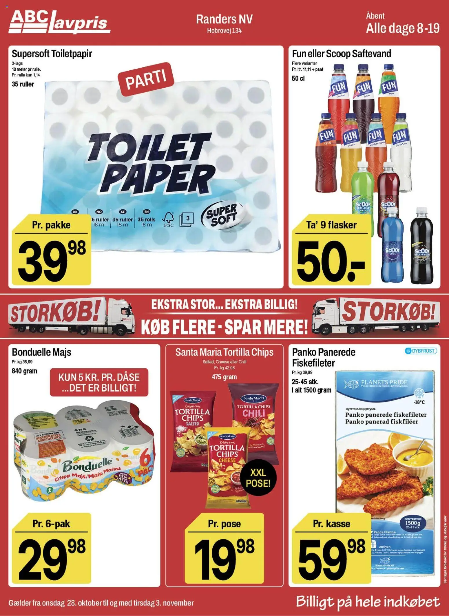 Abc Lavpris - Tilbudsavis uge 43 - side 1- gyldig fra 28/10/2026