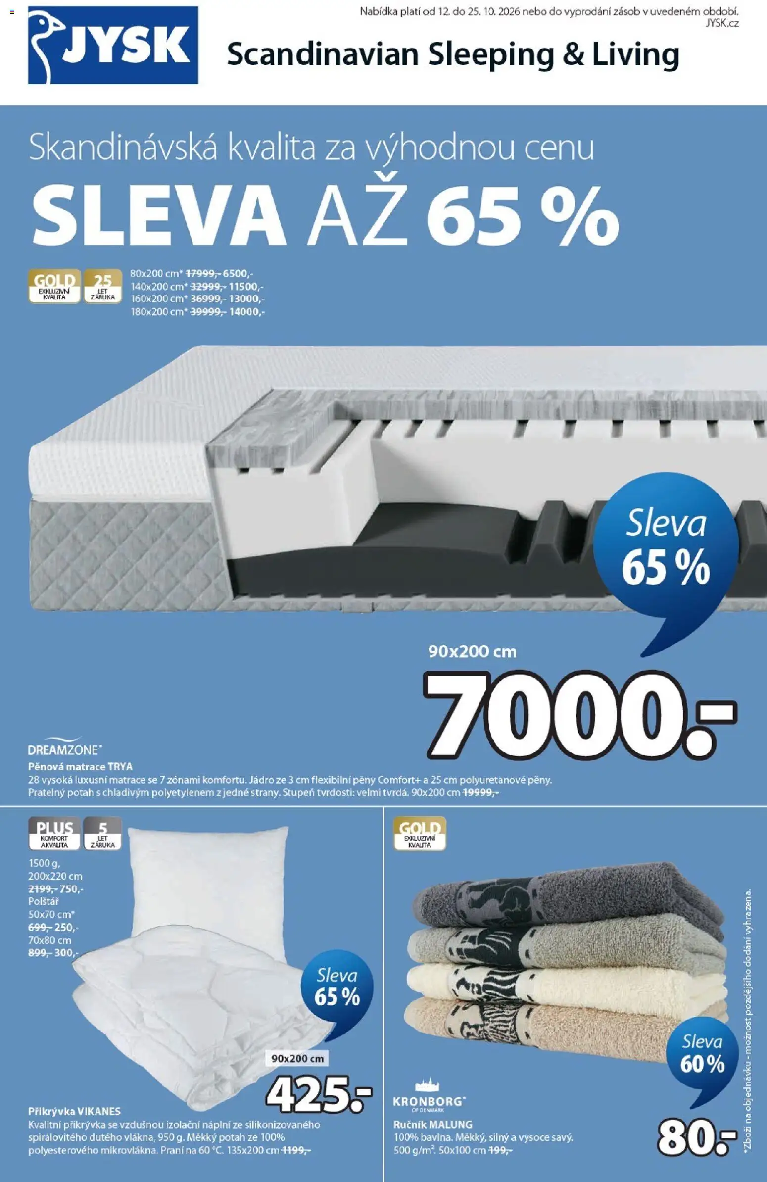 JYSK leták - strana 1- platný od 12.10.2026