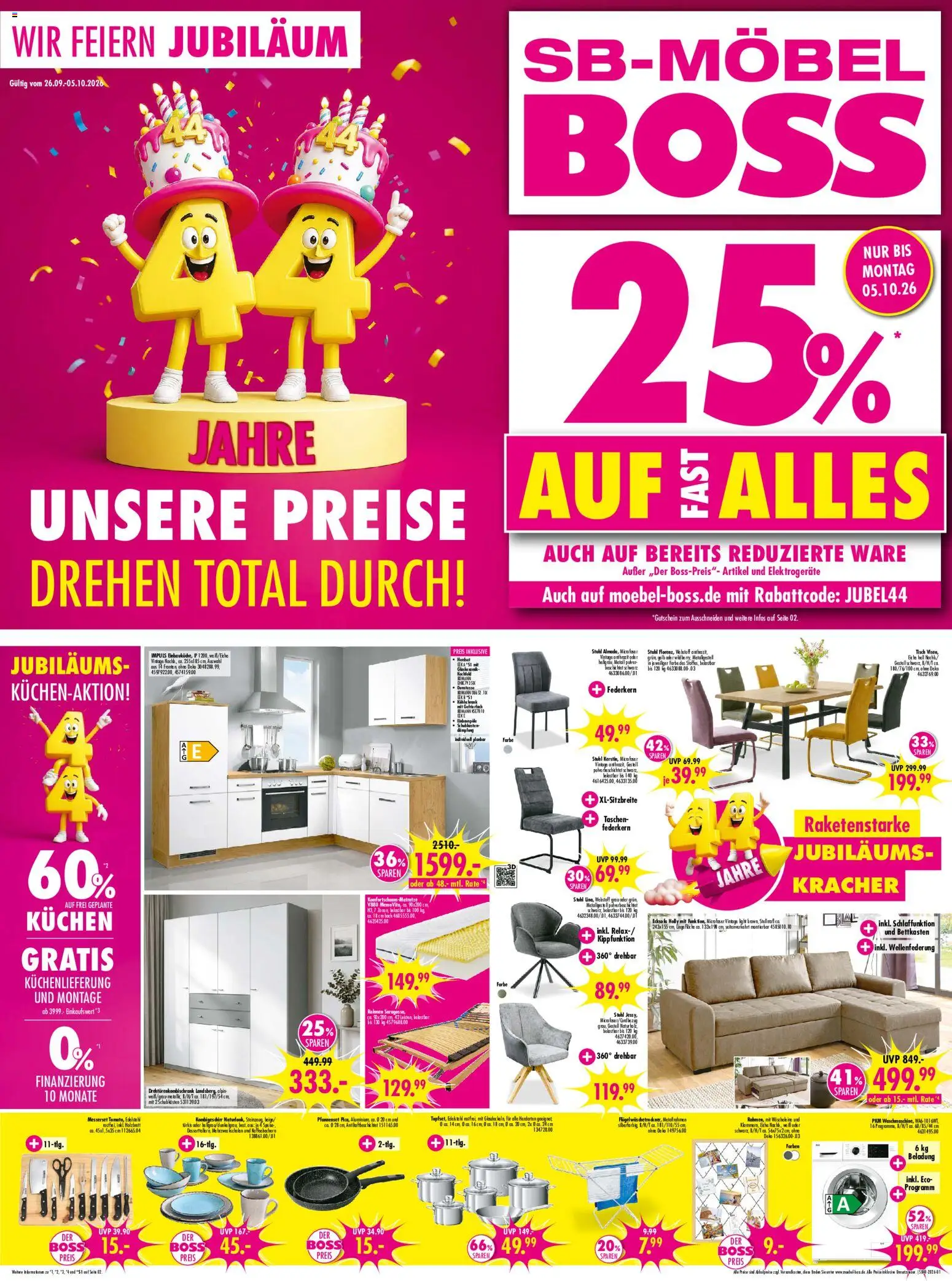 SB Möbel Boss Prospekt - Seite 1 - gültig ab 26.09.2026