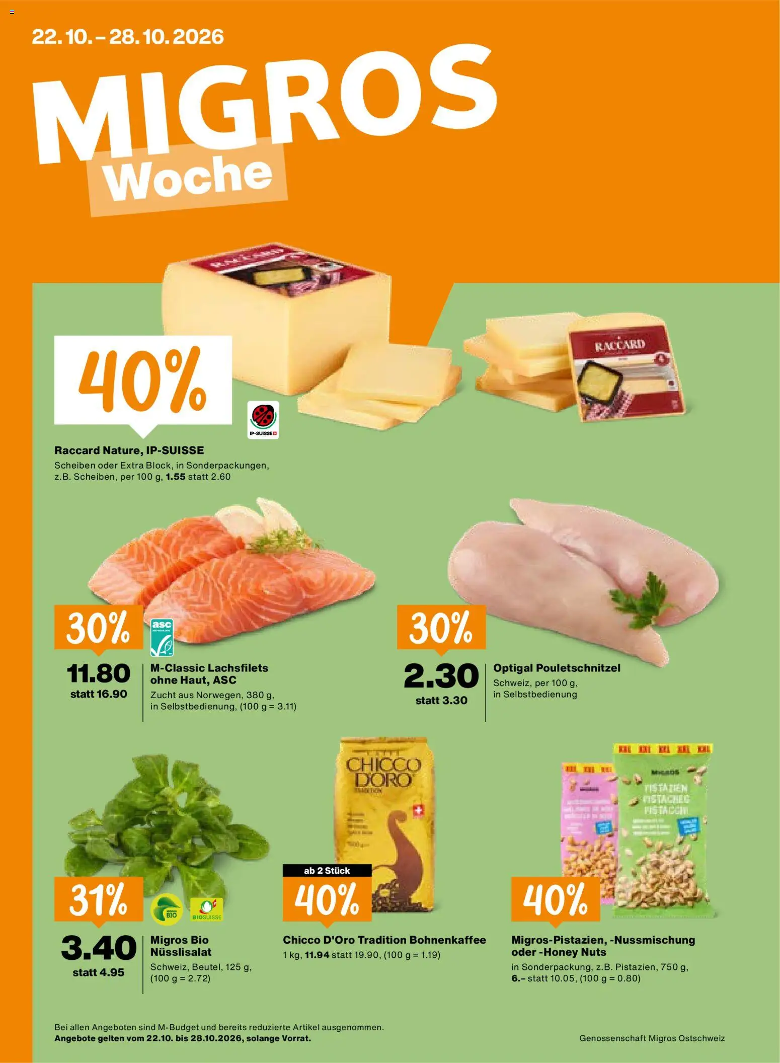 Migros aktionen - Seite 1- gültig ab 22.10.2026