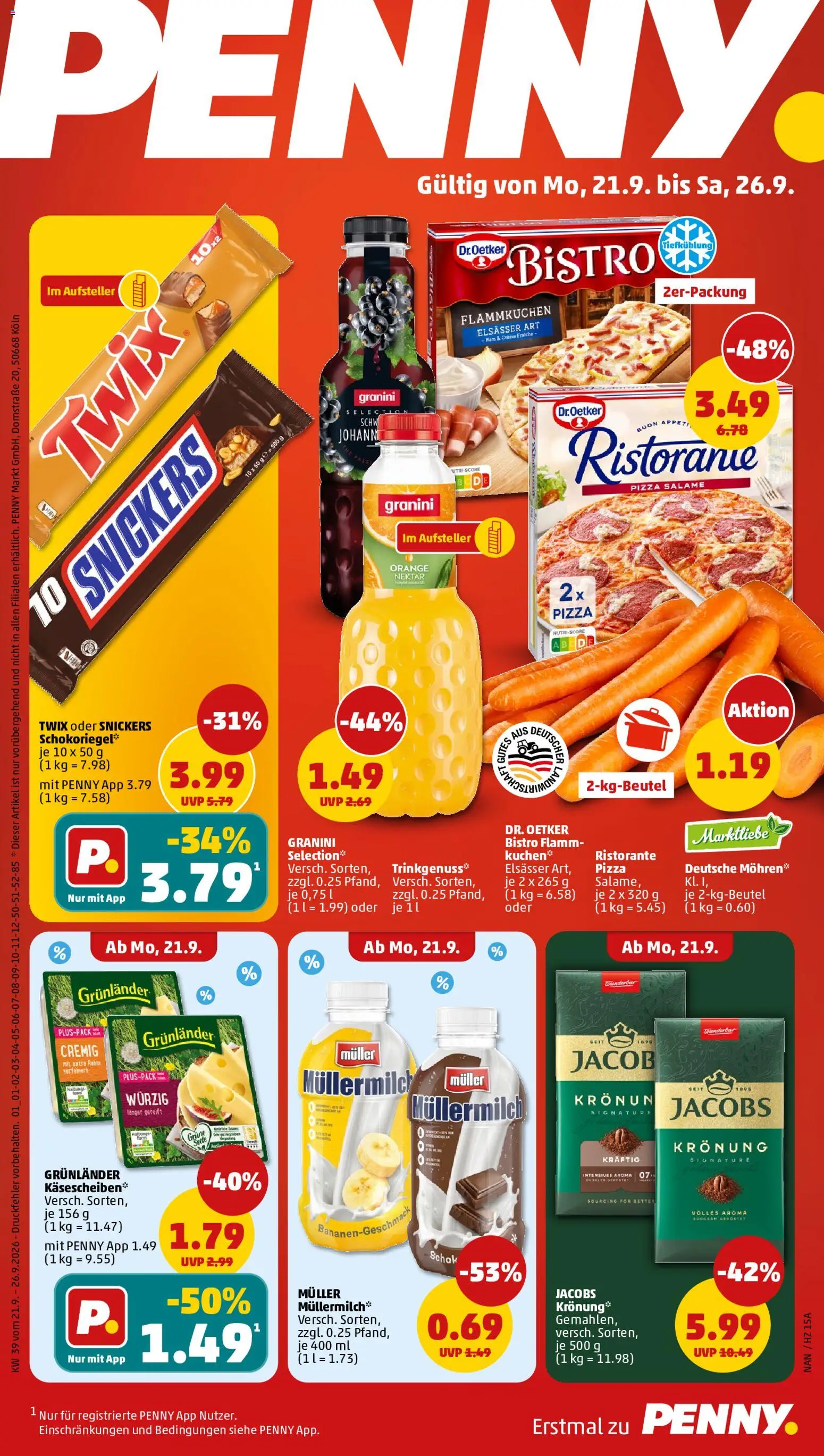 Penny Prospekt - Seite 1 - gültig ab 21.09.2026
