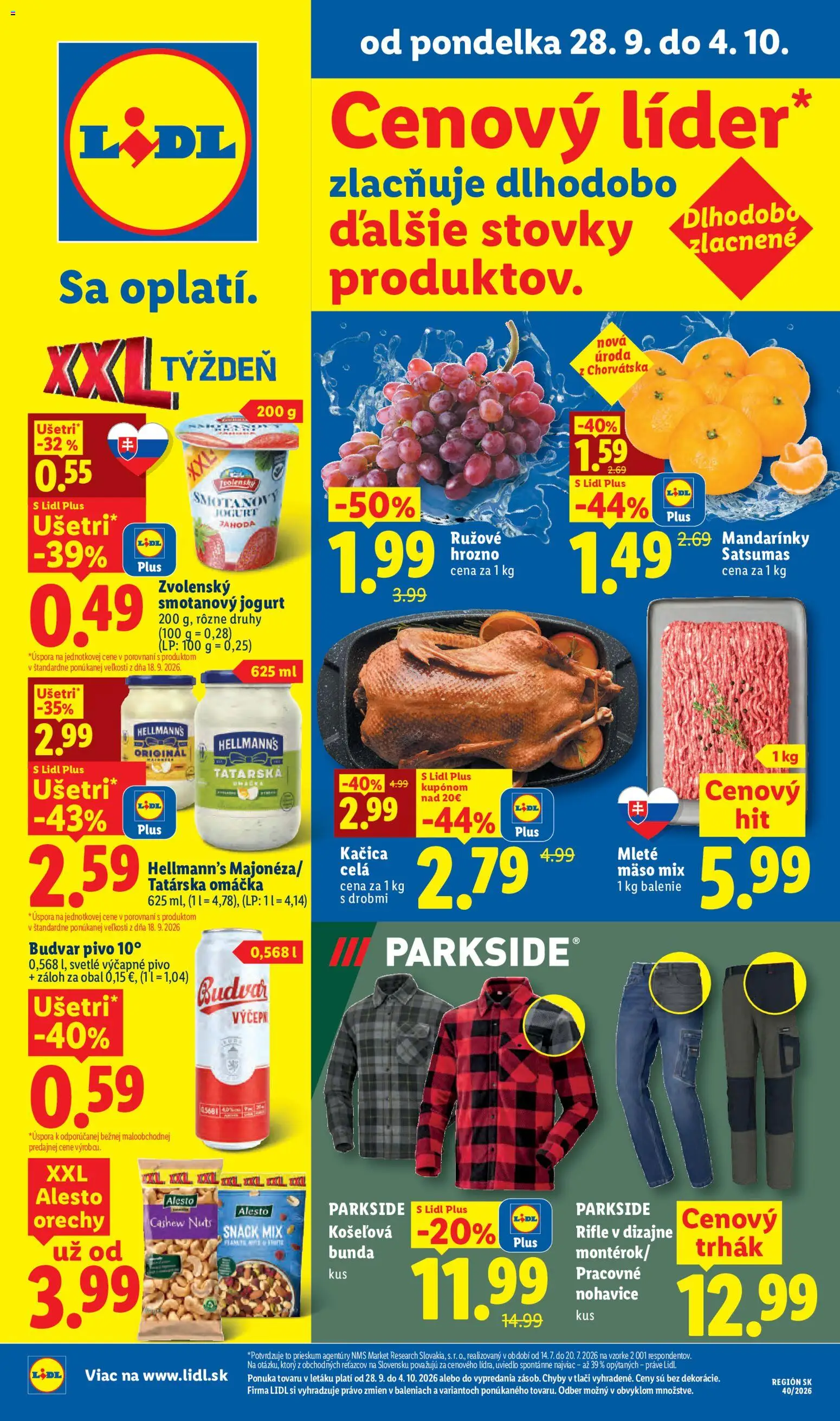 Lidl leták - strana 1- platný od 28.09.2026