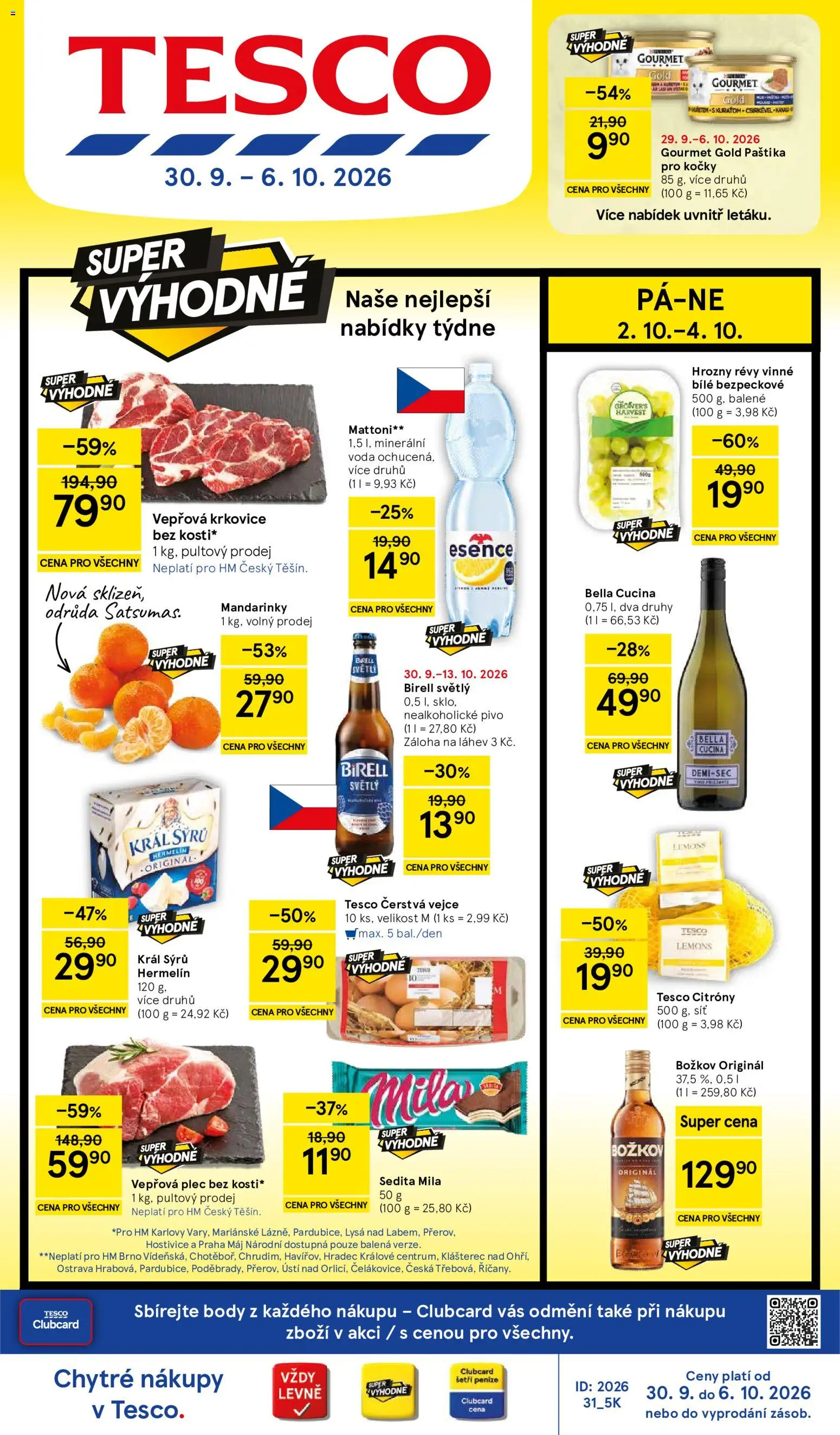 Tesco leták - Hypermarket - strana 1- platný od 30.09.2026