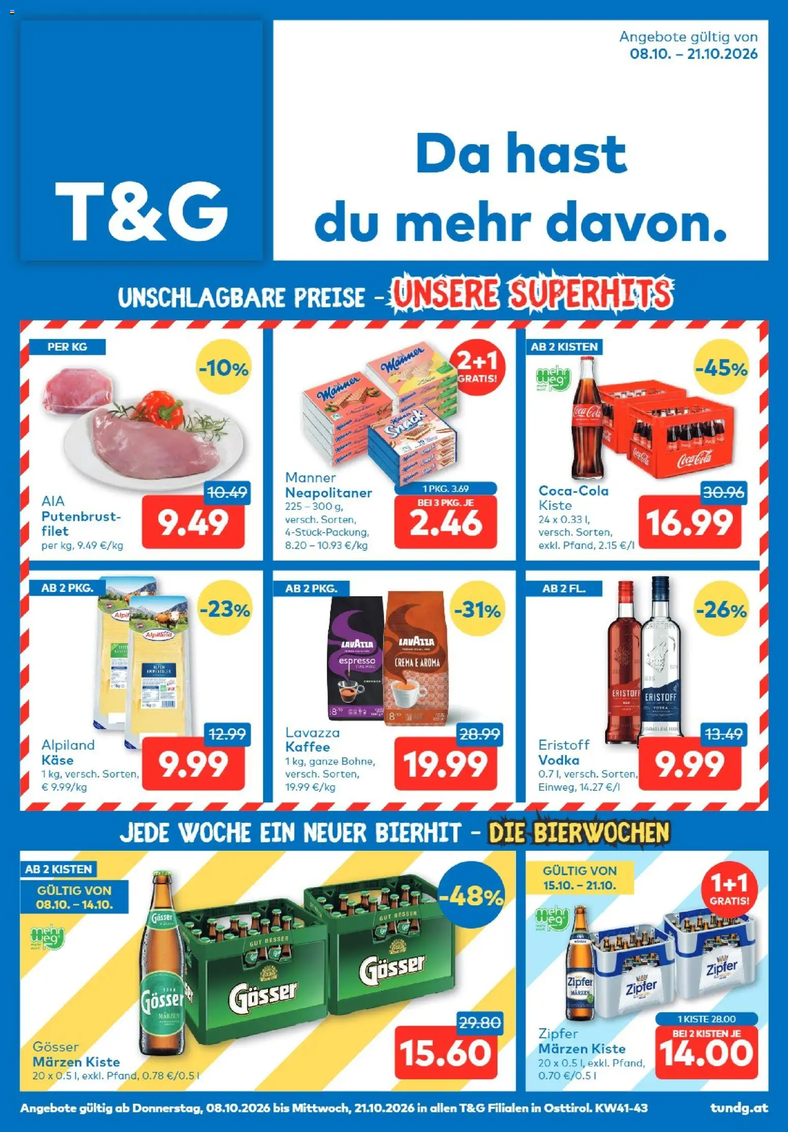 T&G Flugblatt - Seite 1- gültig ab 08.10.2026