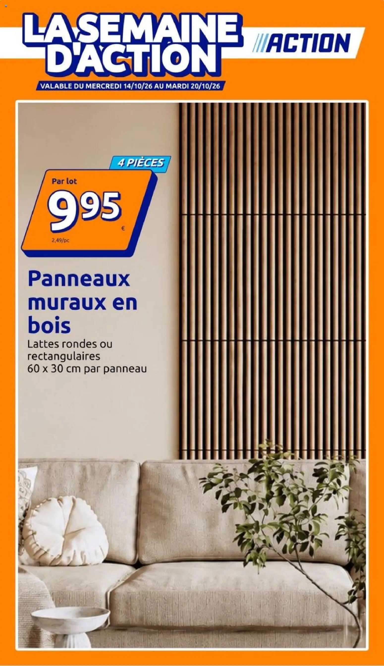 Action catalogue - page 1 - valable à partir du 14/10/2026