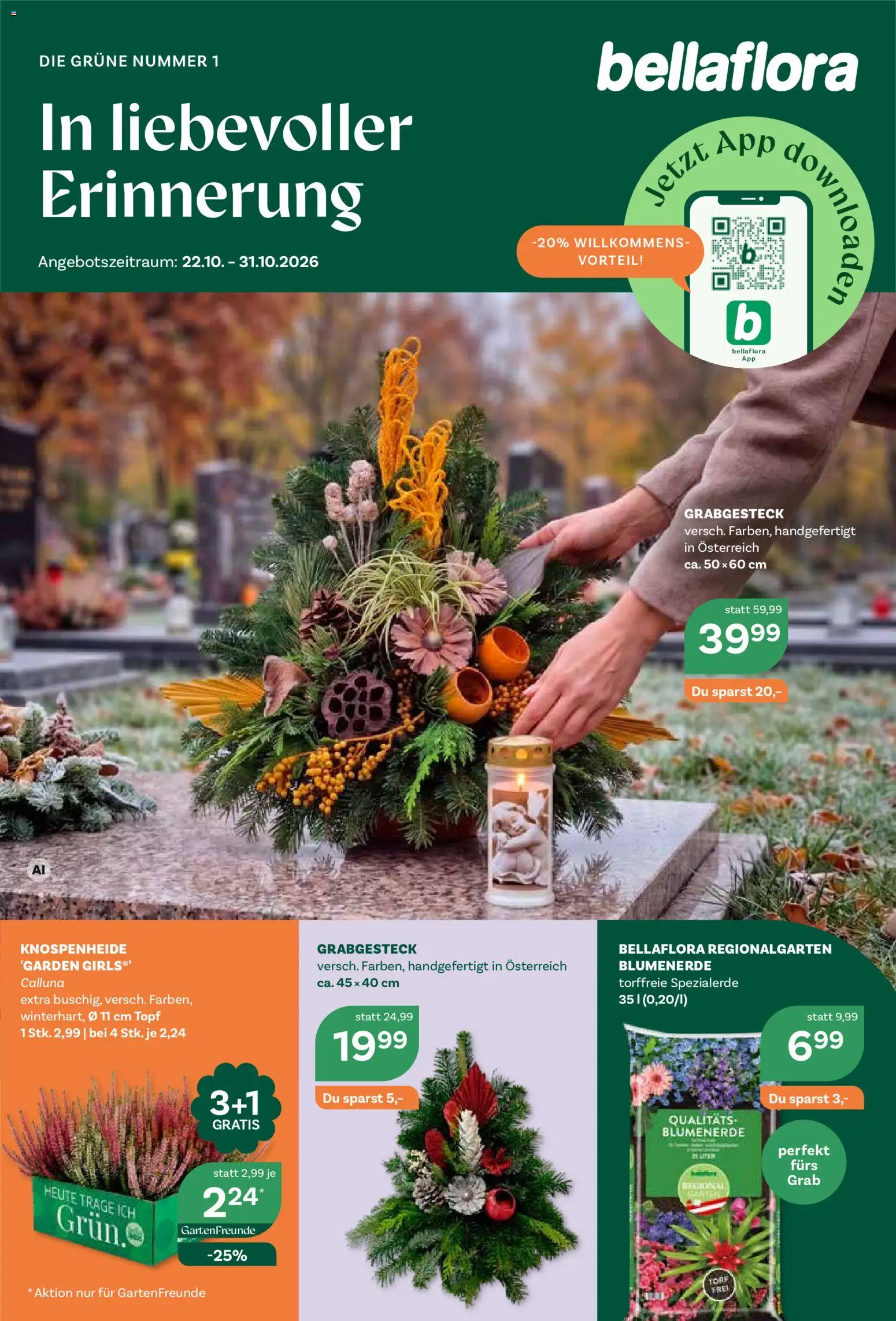 bellaflora Flugblatt - page 1- valid from 22.10.2026