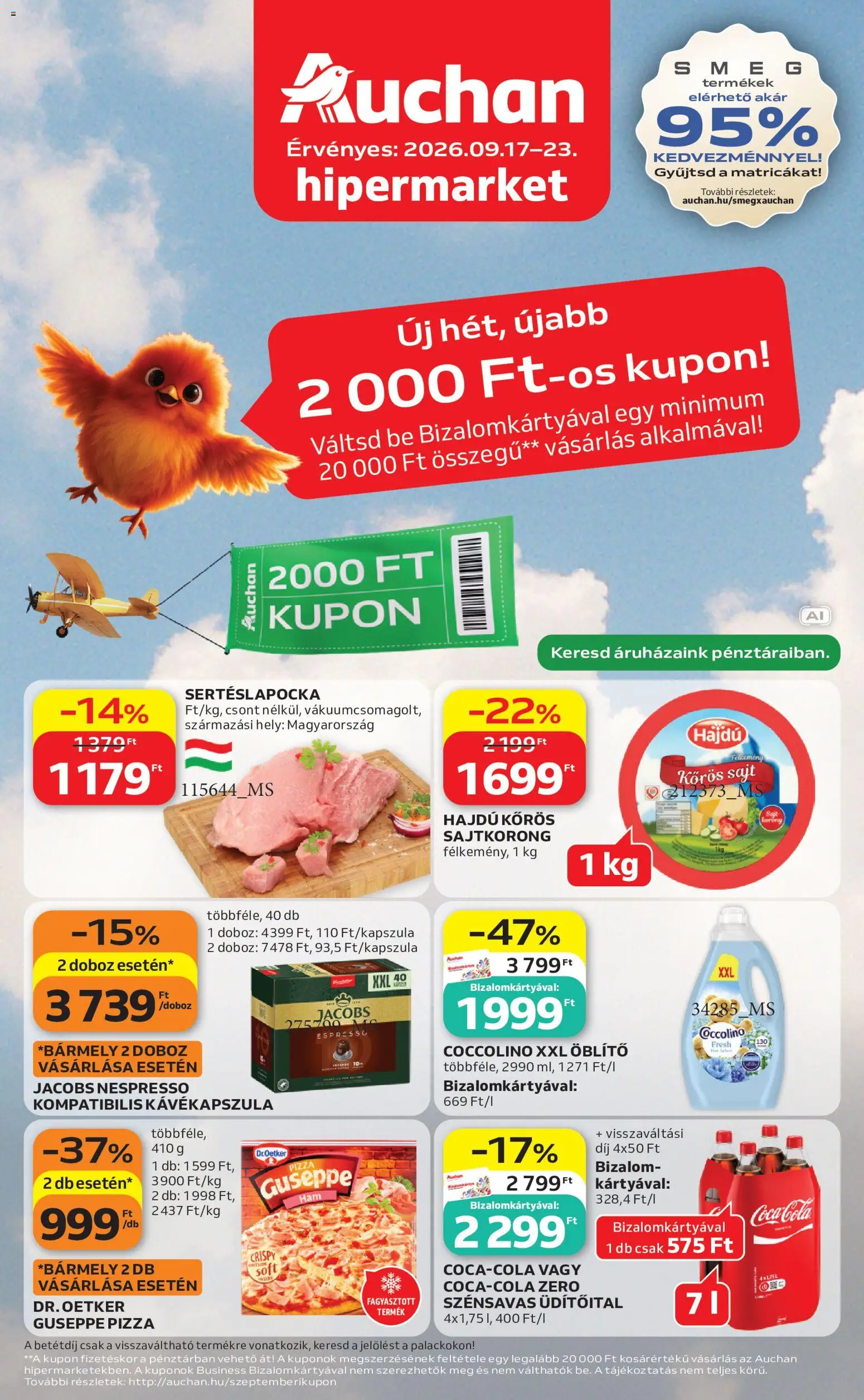 Auchan akciós újság - 1oldal - érvényes 2026.09.17.-tól
