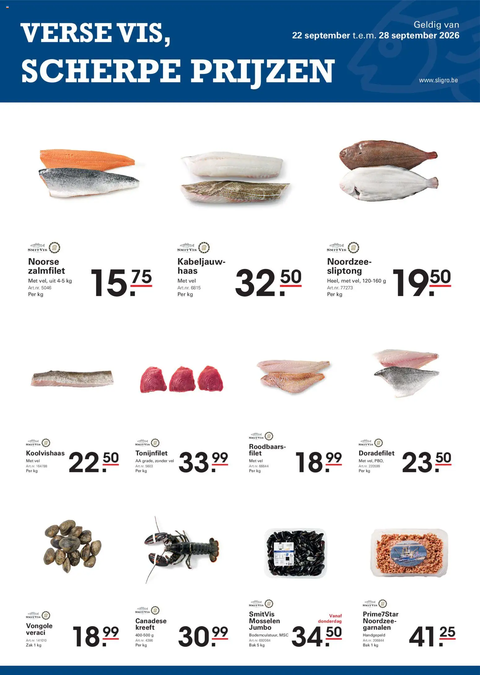 Sligro Folder - pagina 1- geldig vanaf 22/09/2026