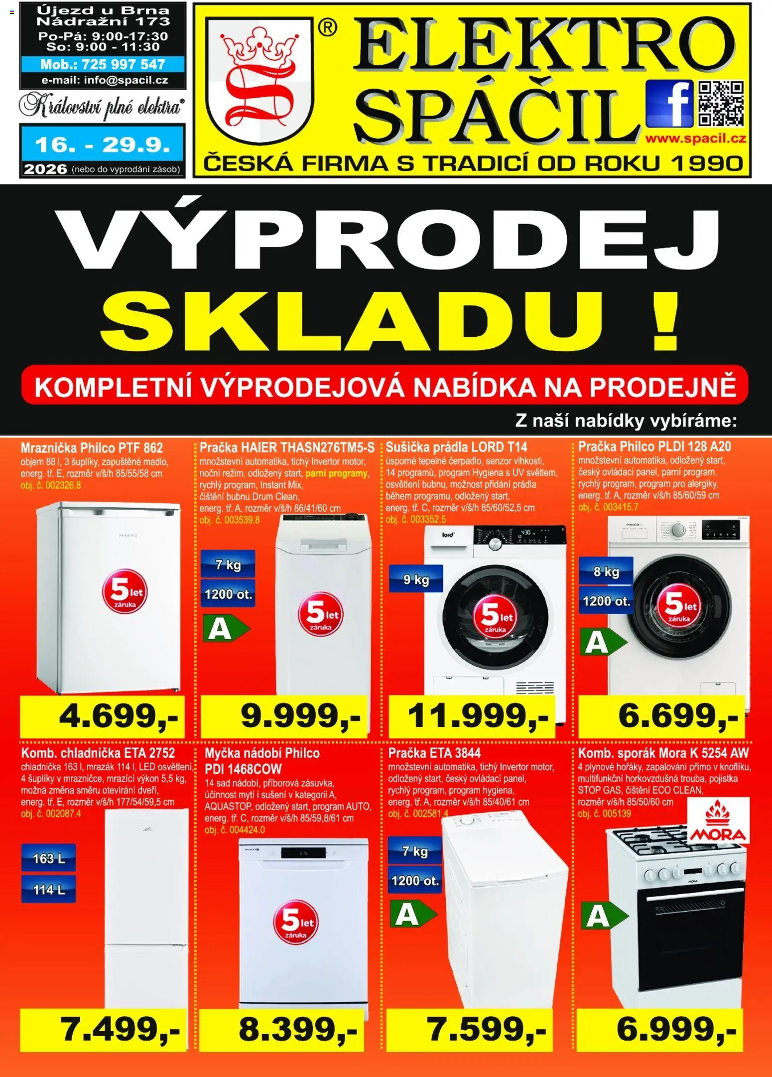 Elektro Spáčil leták - strana 1- platný od 16.09.2026