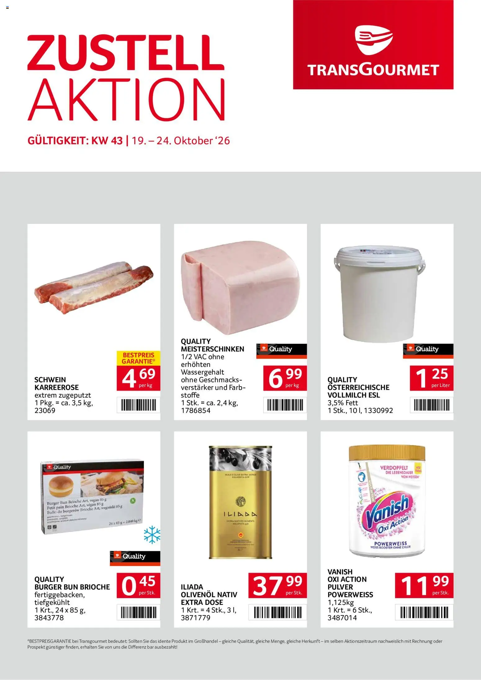 Transgourmet Flugblatt - Seite 1- gültig ab 19.10.2026