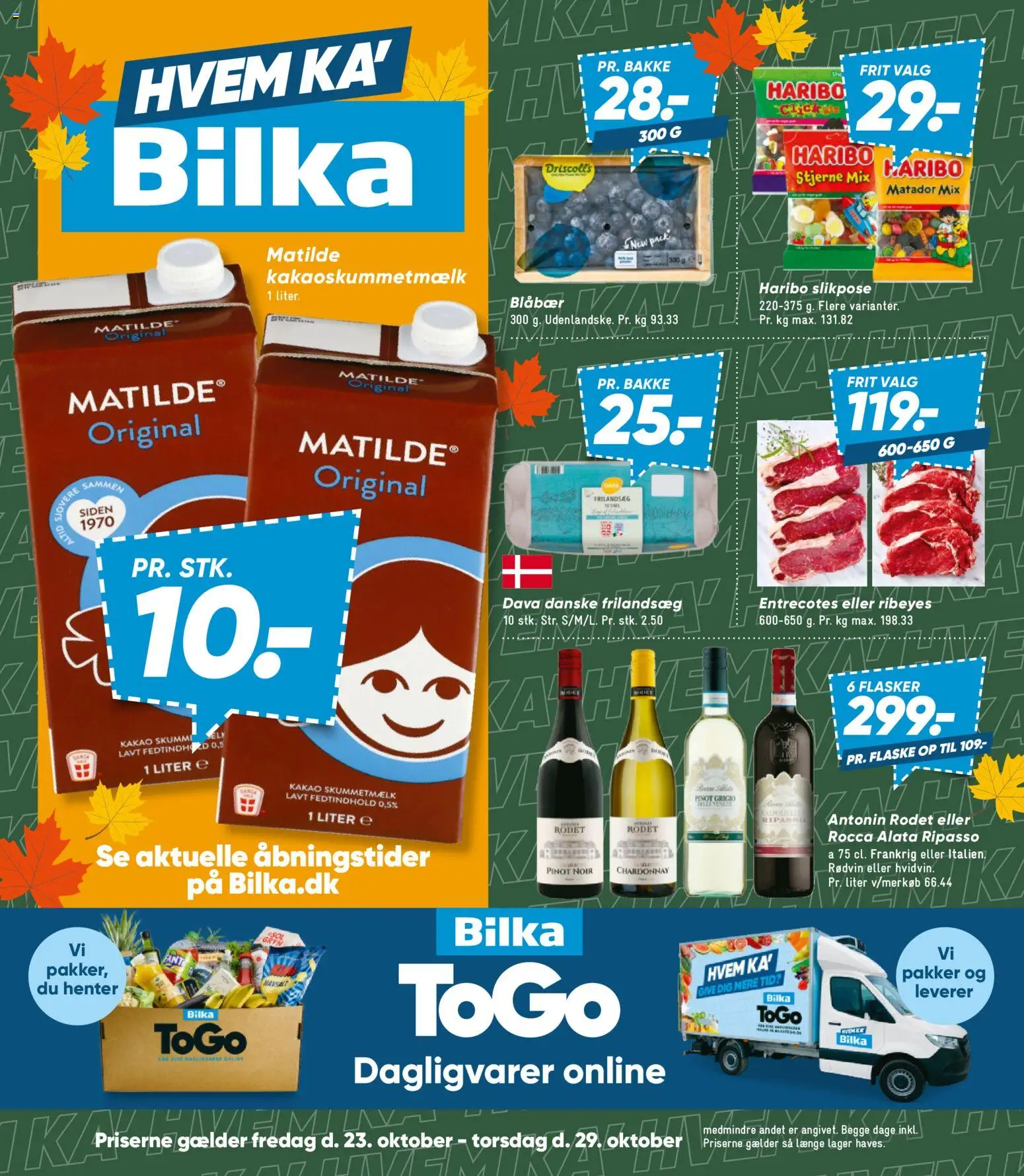 Bilka - Tilbudsavis uge 44 - side 1- gyldig fra 23/10/2026